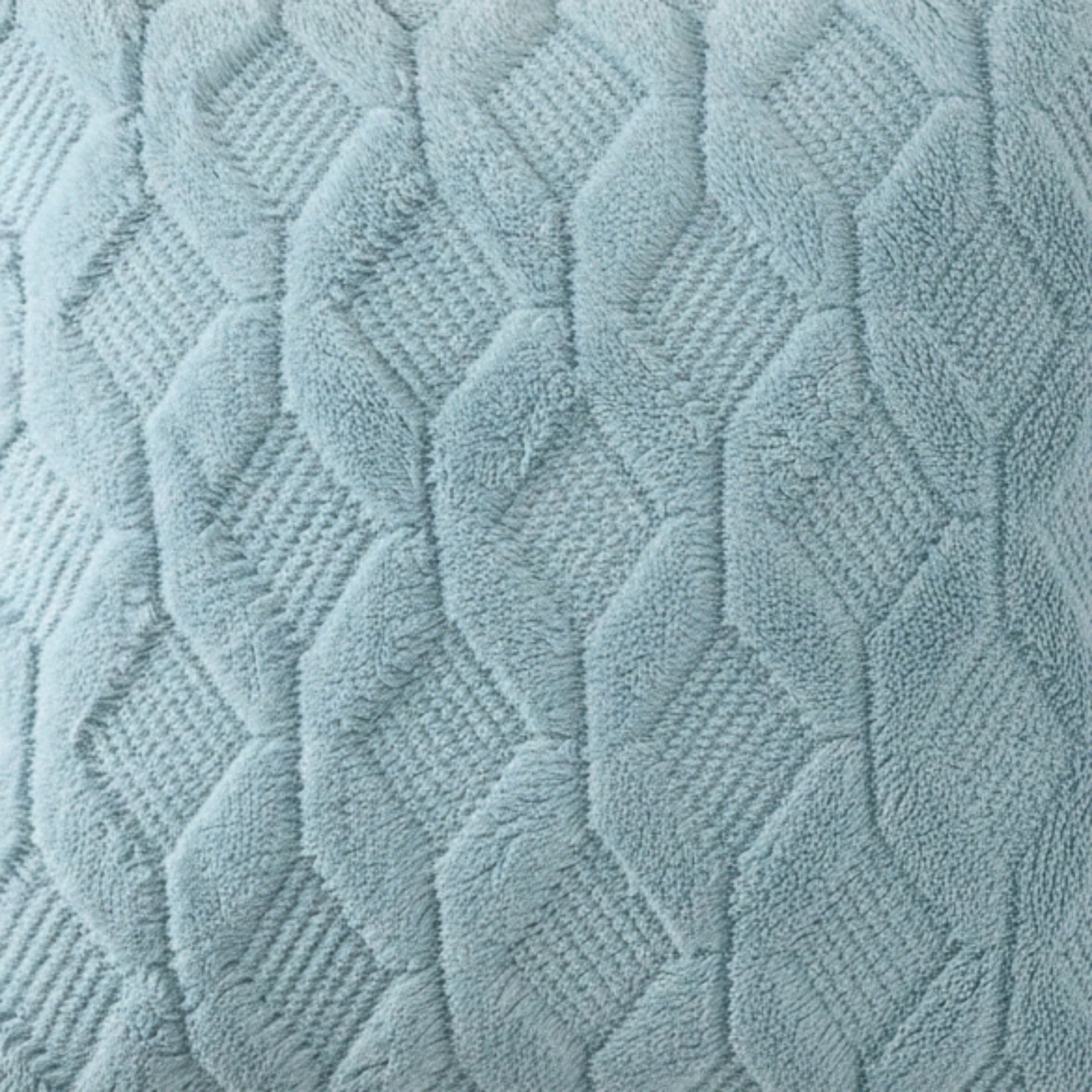 Anna-Kaci Cable Textured Pillow Cover Decorative Square Cushion Case Single Piece 17.7x17.7in