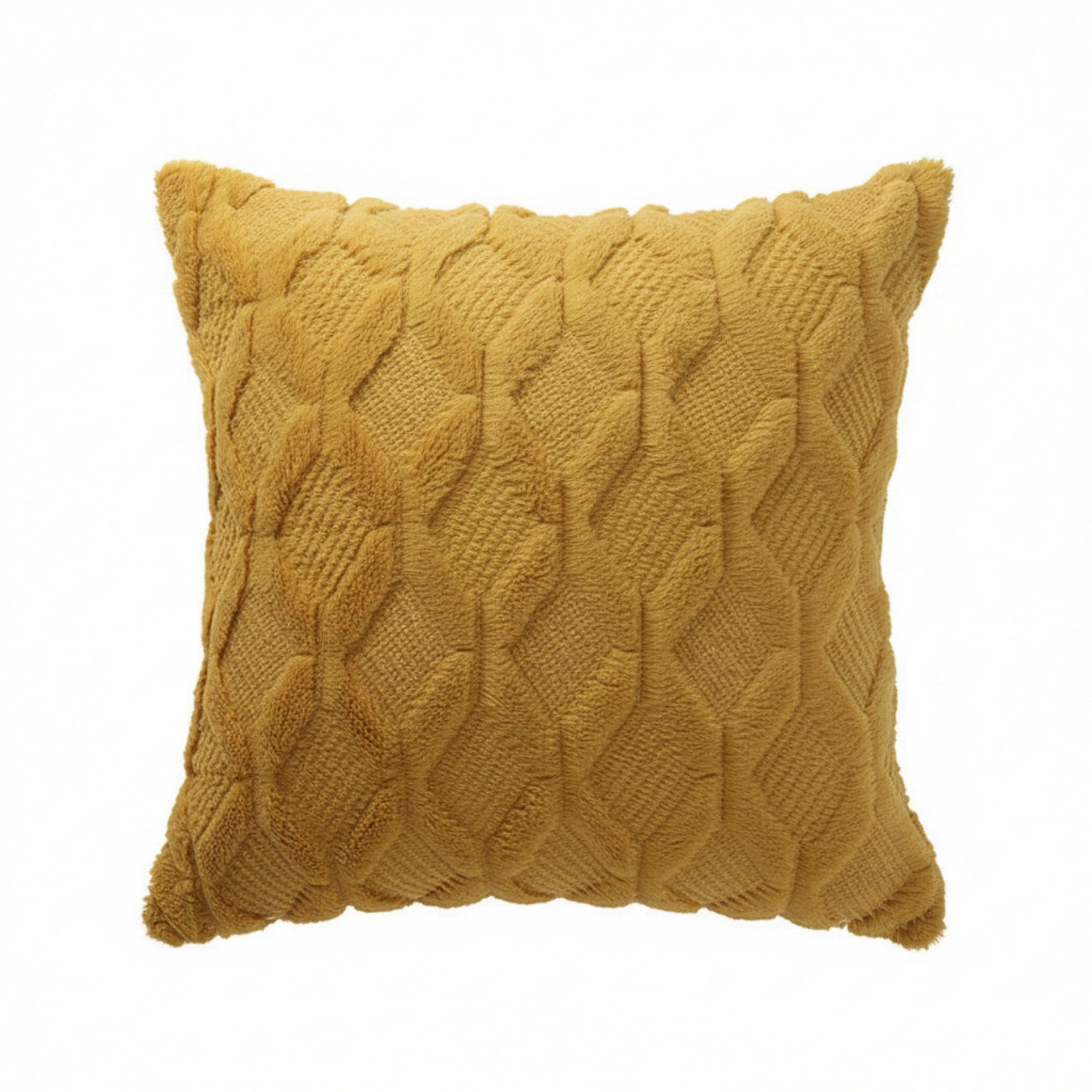 Anna-Kaci Cable Textured Pillow Cover Decorative Square Cushion Case Single Piece 17.7x17.7in