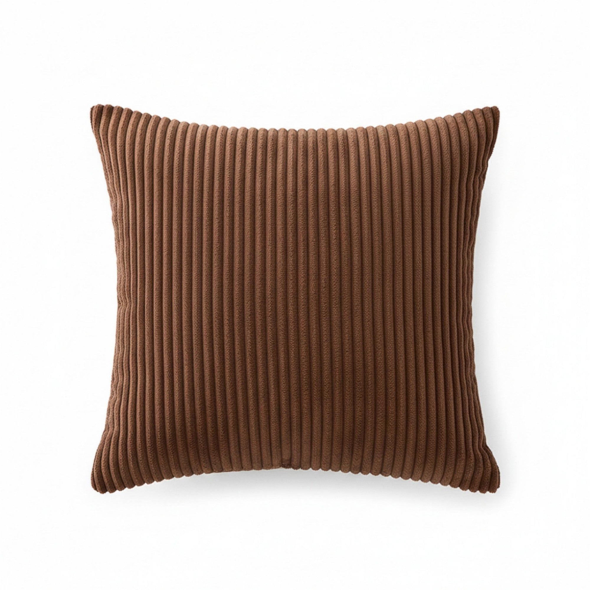 Anna-Kaci Ribbed Textured Pillow Cover Decorative Square Cushion Case Single Piece 17.7x17.7in