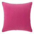 Anna-Kaci Ribbed Textured Pillow Cover Decorative Square Cushion Case Single Piece 17.7x17.7in