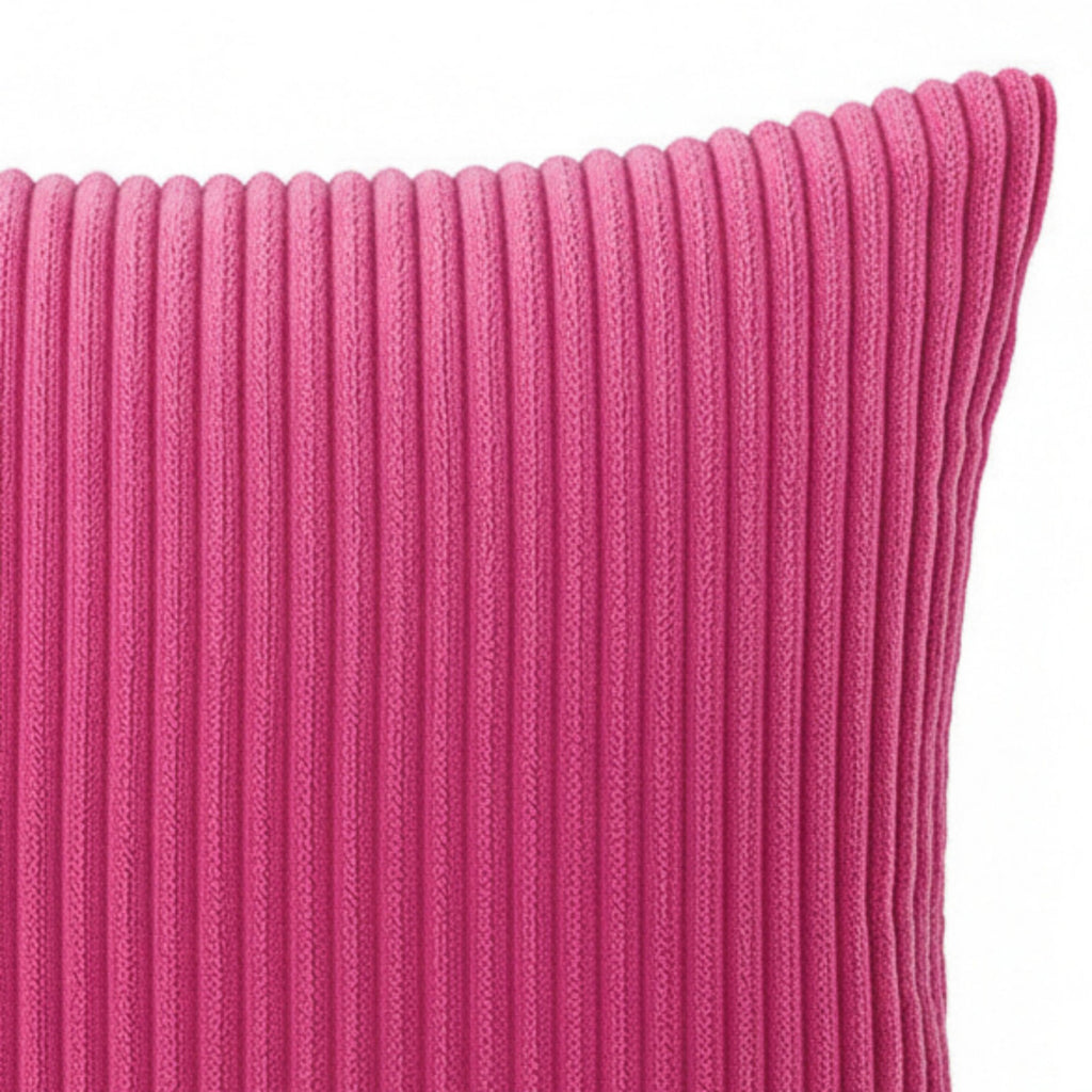 Anna-Kaci Ribbed Textured Pillow Cover Decorative Square Cushion Case Single Piece 17.7x17.7in