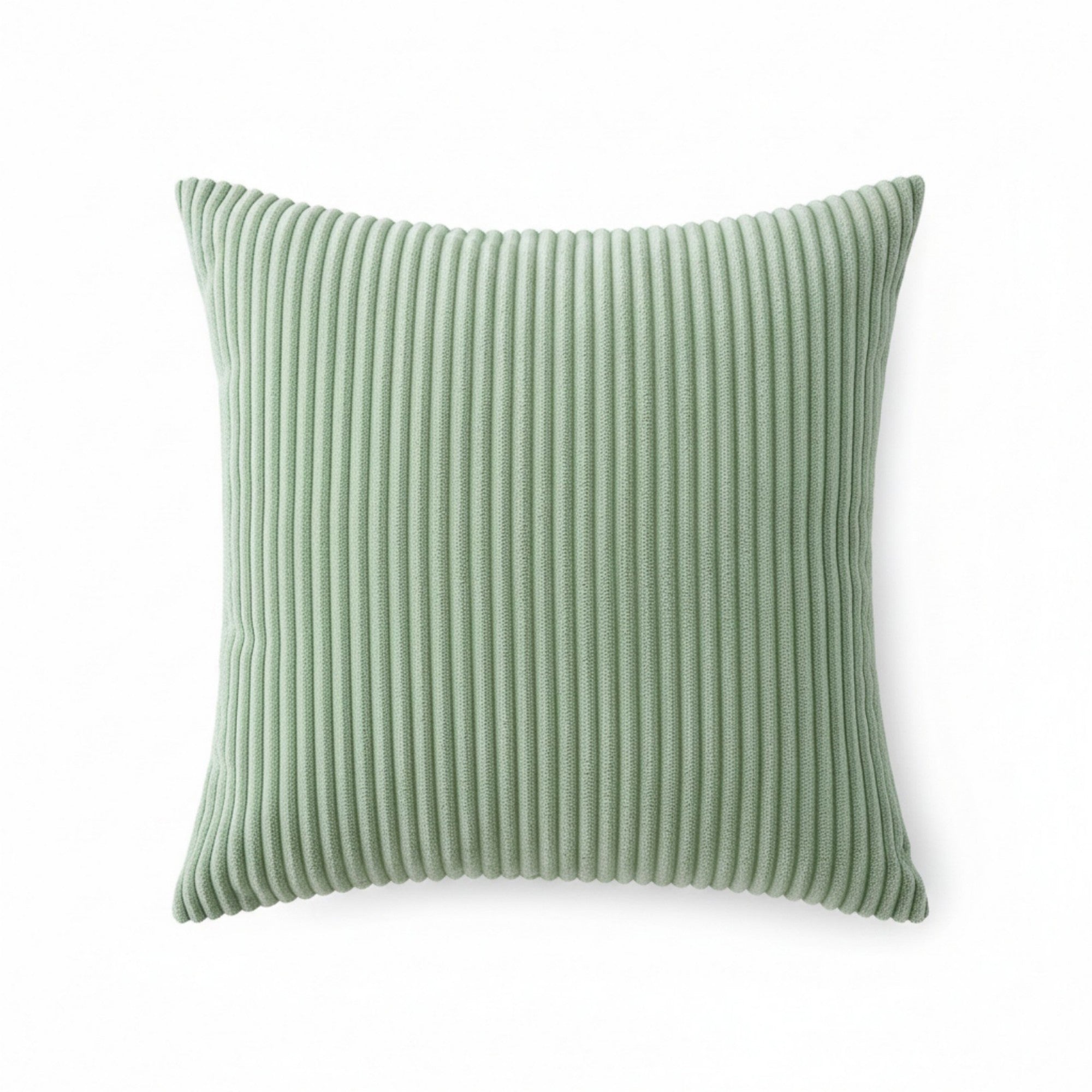 Anna-Kaci Ribbed Textured Pillow Cover Decorative Square Cushion Case Single Piece 17.7x17.7in