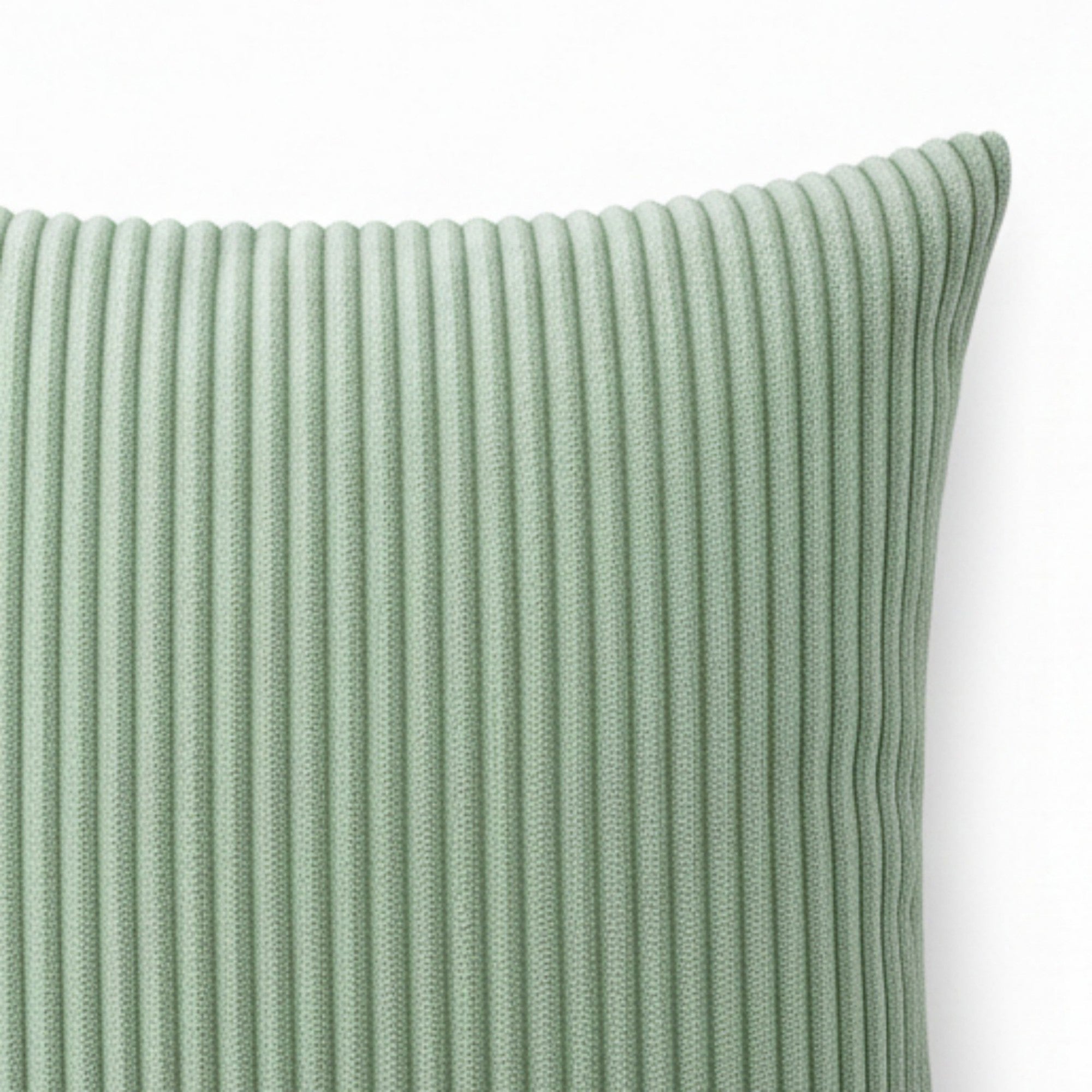 Anna-Kaci Ribbed Textured Pillow Cover Decorative Square Cushion Case Single Piece 17.7x17.7in