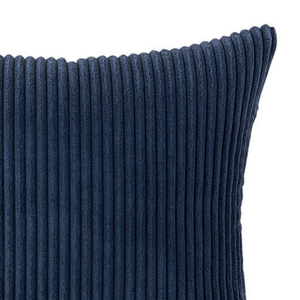 Anna-Kaci Ribbed Textured Pillow Cover Decorative Square Cushion Case Single Piece 17.7x17.7in