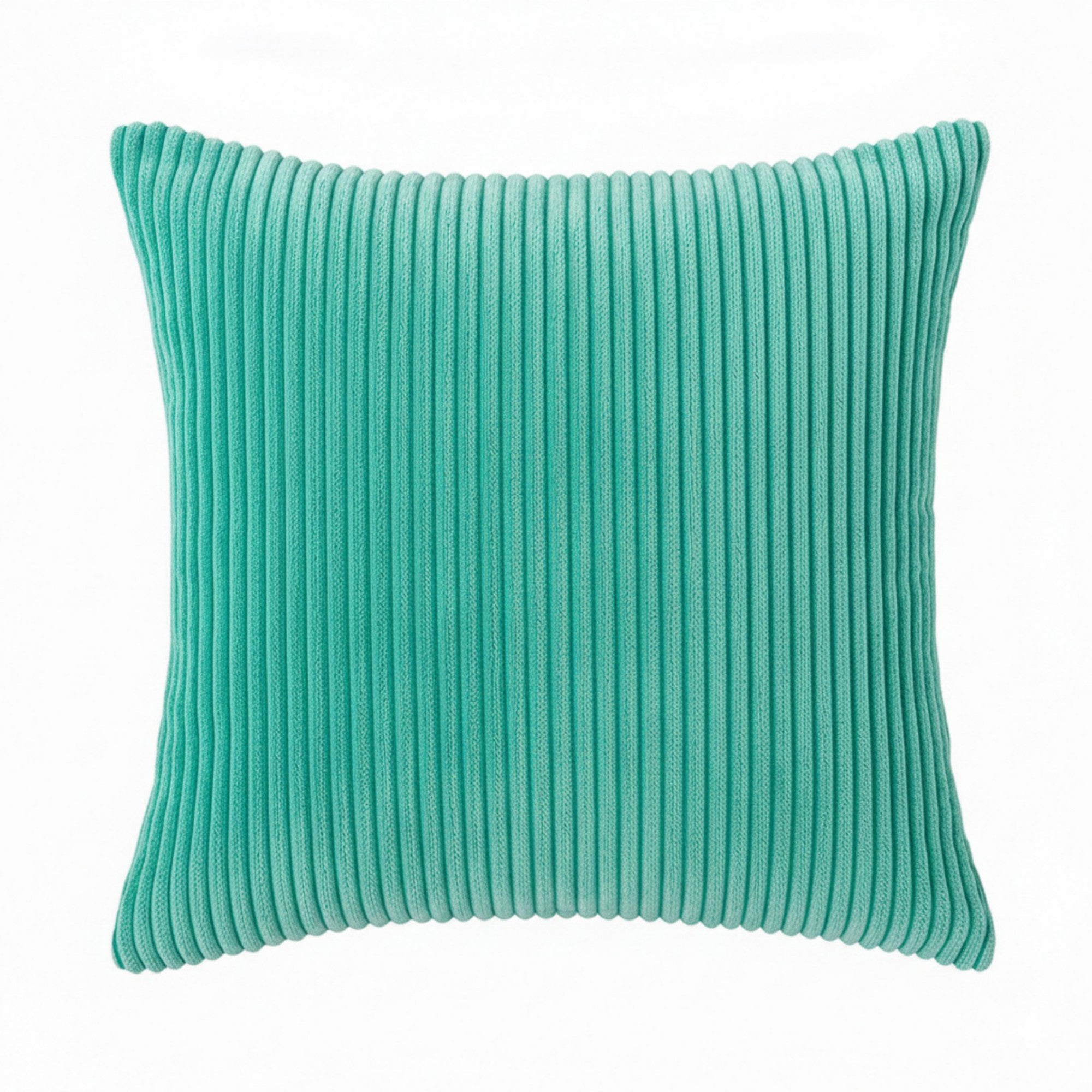 Anna-Kaci Ribbed Textured Pillow Cover Decorative Square Cushion Case Single Piece 17.7x17.7in