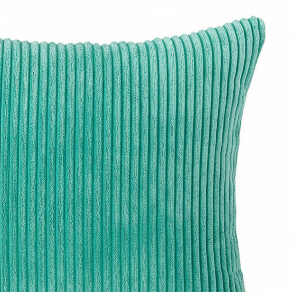 Anna-Kaci Ribbed Textured Pillow Cover Decorative Square Cushion Case Single Piece 17.7x17.7in
