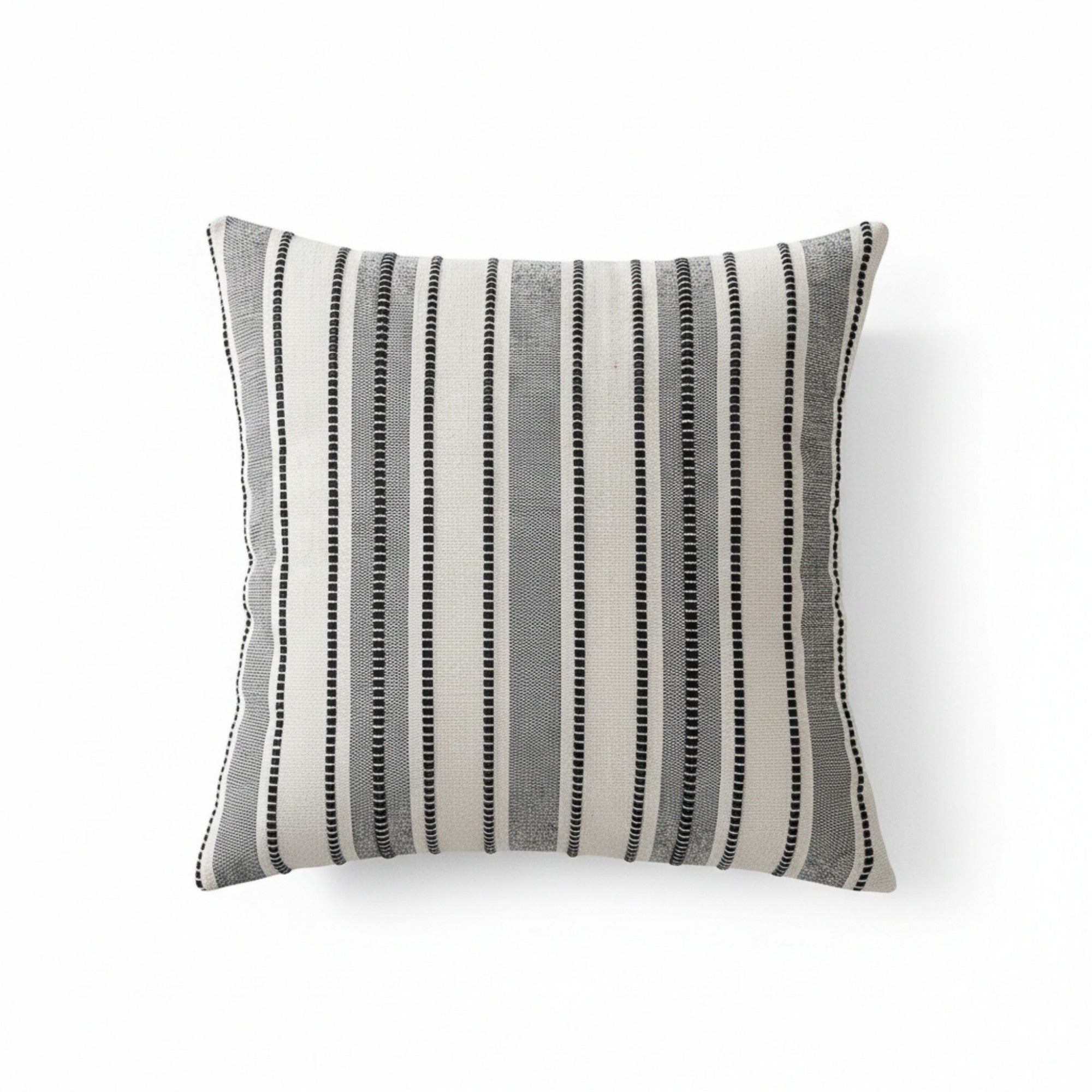 Anna-Kaci Striped Decorative Throw Pillow Cover Soft Woven Square Cushion Cover with Hidden Zipper 17.7x17.7in