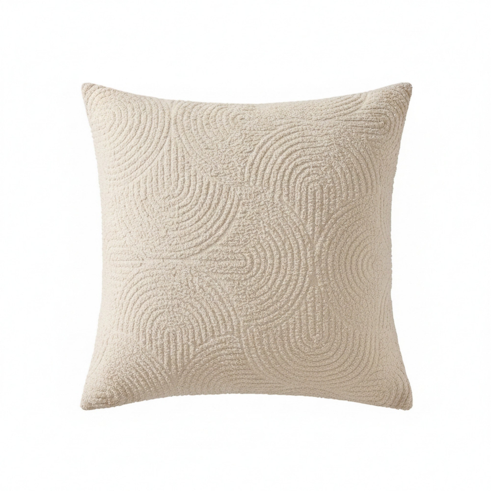 Anna-Kaci Textured Geometric Decorative Throw Pillow Cover Soft Woven Square Cushion Cover with Hidden Zipper 17.7x17.7in