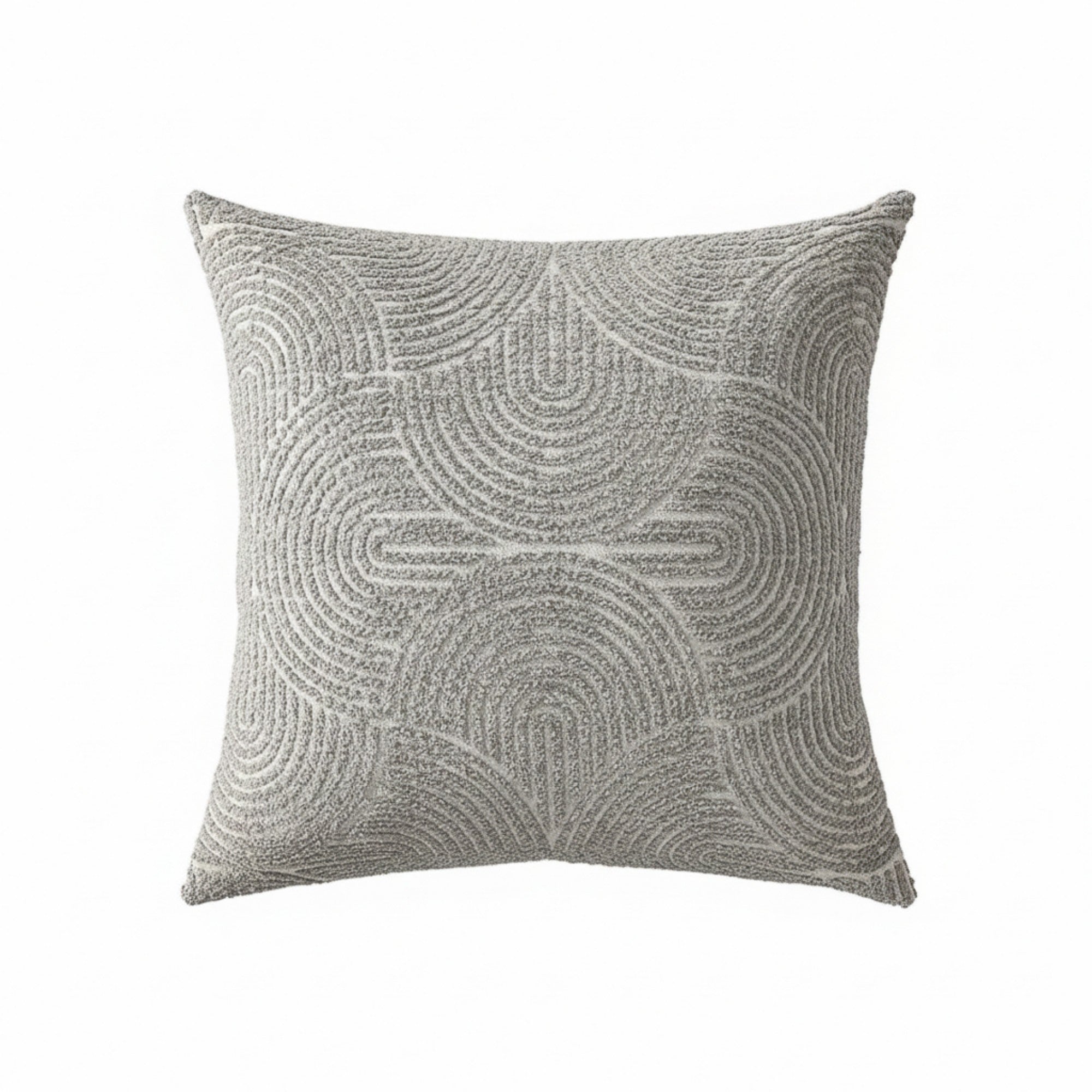 Anna-Kaci Textured Geometric Decorative Throw Pillow Cover Soft Woven Square Cushion Cover with Hidden Zipper 17.7x17.7in