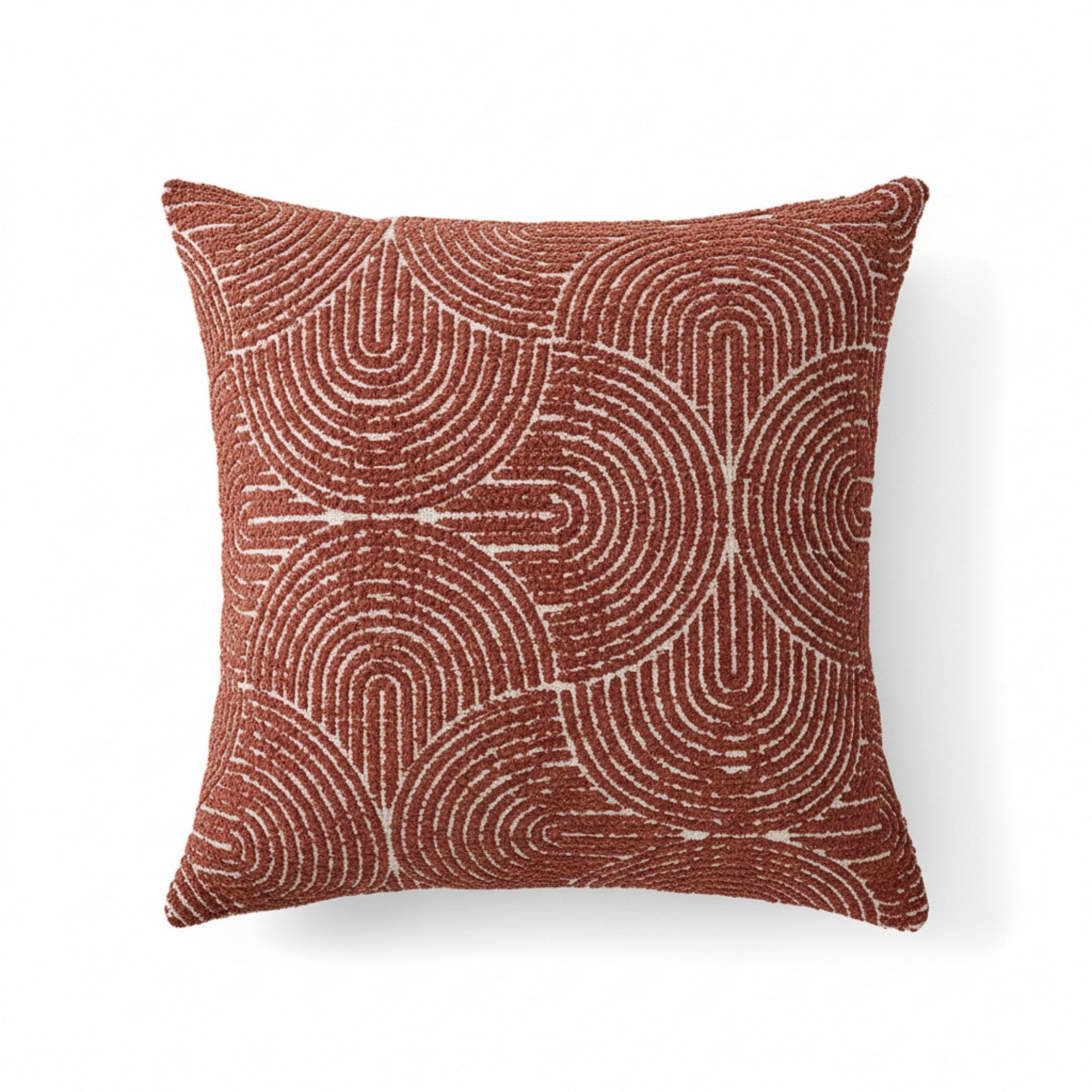Anna-Kaci Textured Geometric Decorative Throw Pillow Cover Soft Woven Square Cushion Cover with Hidden Zipper 17.7x17.7in