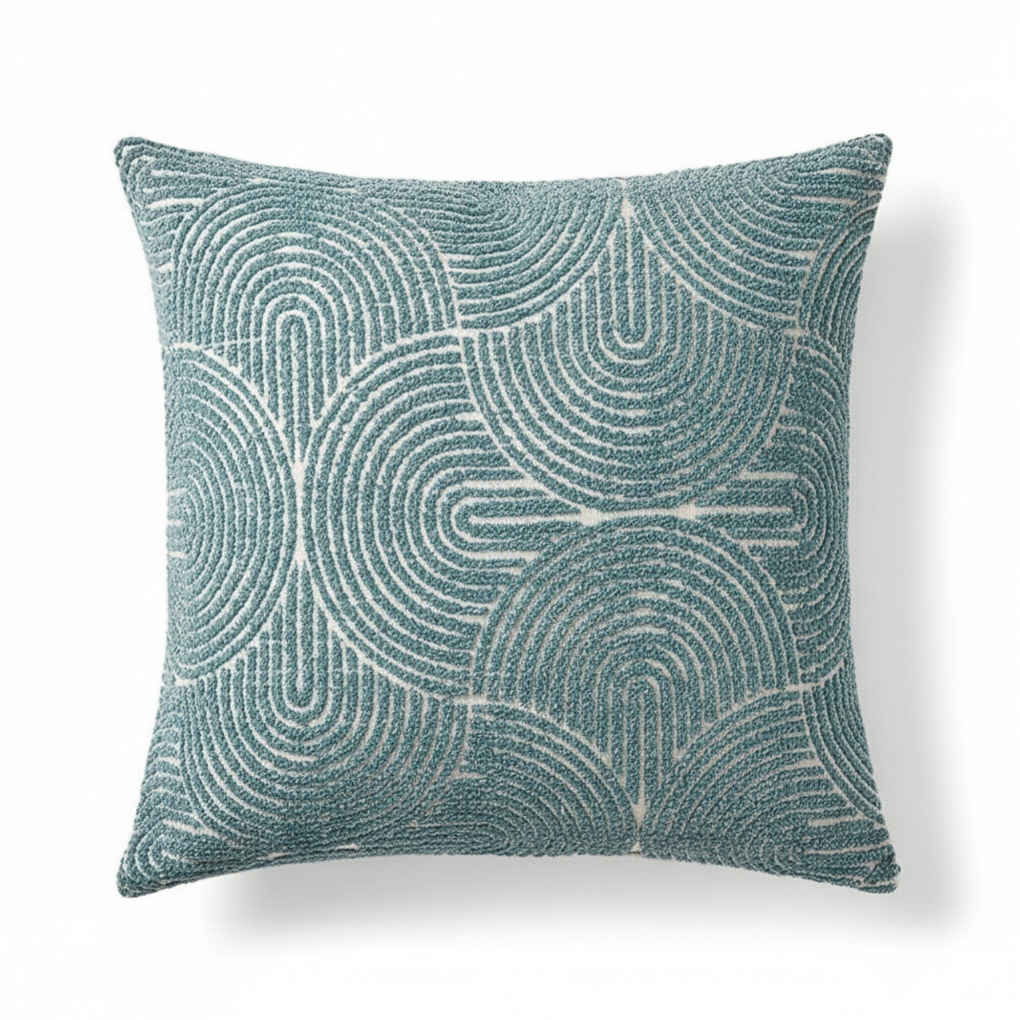 Anna-Kaci Textured Geometric Decorative Throw Pillow Cover Soft Woven Square Cushion Cover with Hidden Zipper 17.7x17.7in