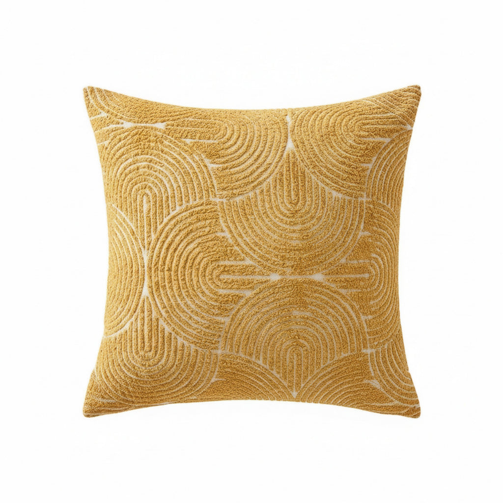 Anna-Kaci Textured Geometric Decorative Throw Pillow Cover Soft Woven Square Cushion Cover with Hidden Zipper 17.7x17.7in