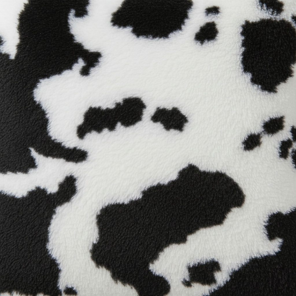 Anna-Kaci Cow Print Decorative Throw Pillow Covers 2-Pack Soft Plush Square Cushion Covers with Hidden Zipper 17.7x17.7in