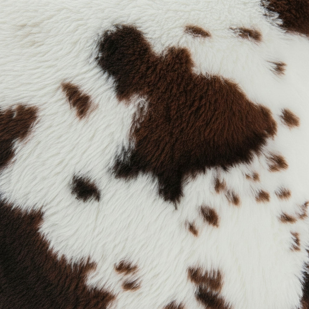 Anna-Kaci Cow Print Decorative Throw Pillow Covers 2-Pack Soft Plush Square Cushion Covers with Hidden Zipper 17.7x17.7in