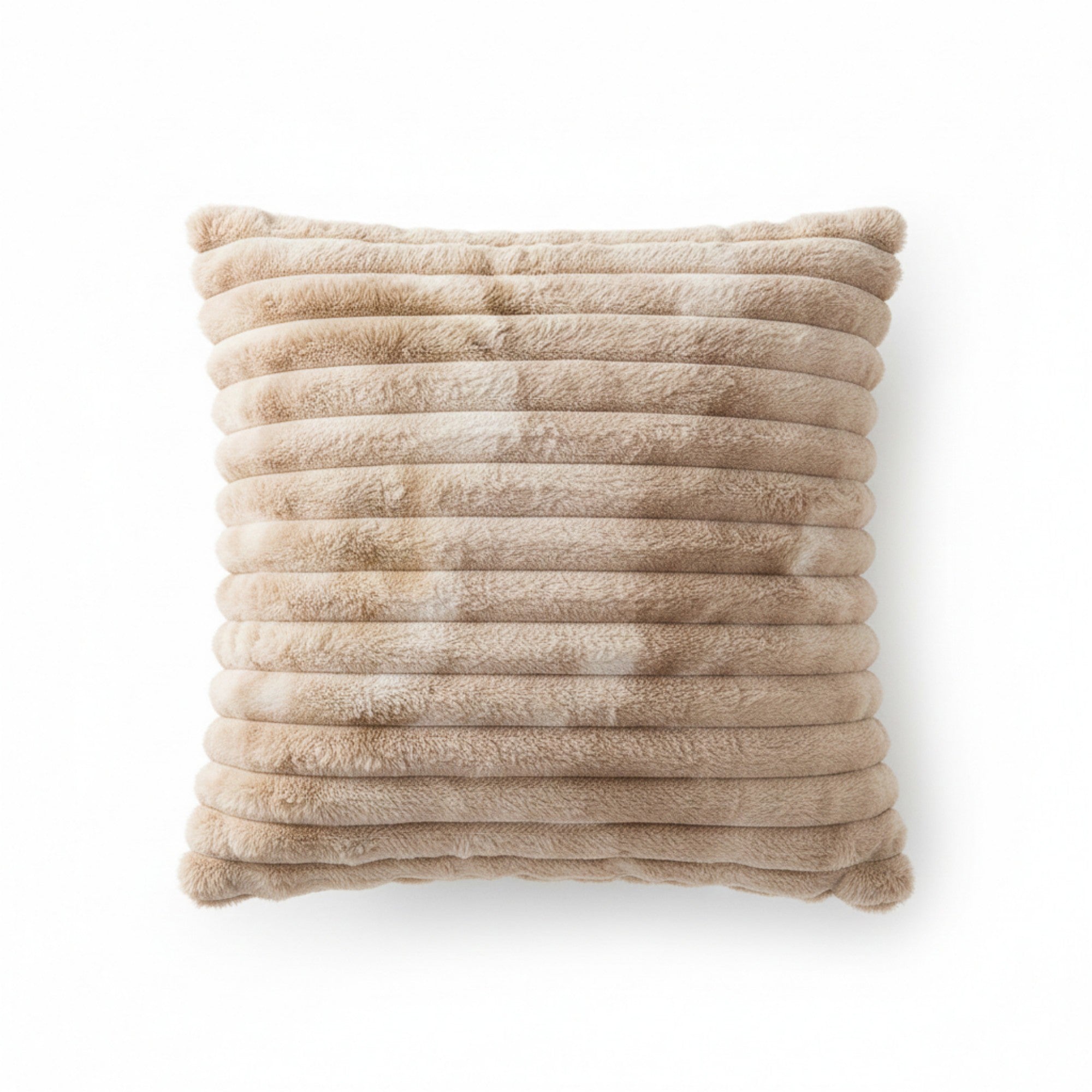 Anna-Kaci Plush Tie-Dye Decorative Throw Pillow Covers 2 Pack with Ribbed Texture Square Cushion Covers 17.7x17.7in