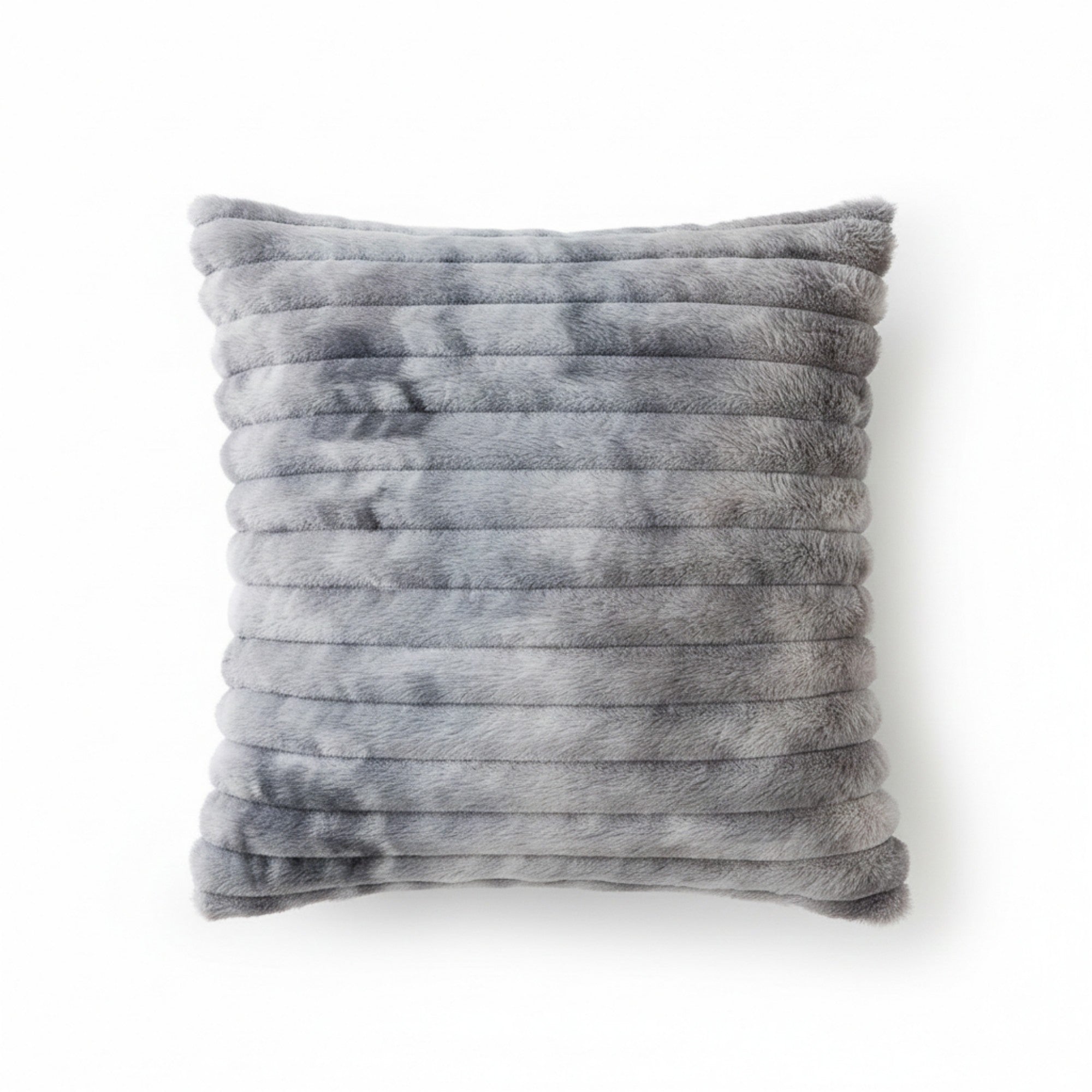 Anna-Kaci Plush Tie-Dye Decorative Throw Pillow Covers 2 Pack with Ribbed Texture Square Cushion Covers 17.7x17.7in