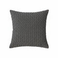 Anna-Kaci Woven Textured Decorative Throw Pillow Covers 2 Pack with Chunky Knit Pattern Square Cushion Covers 17.7x17.7in