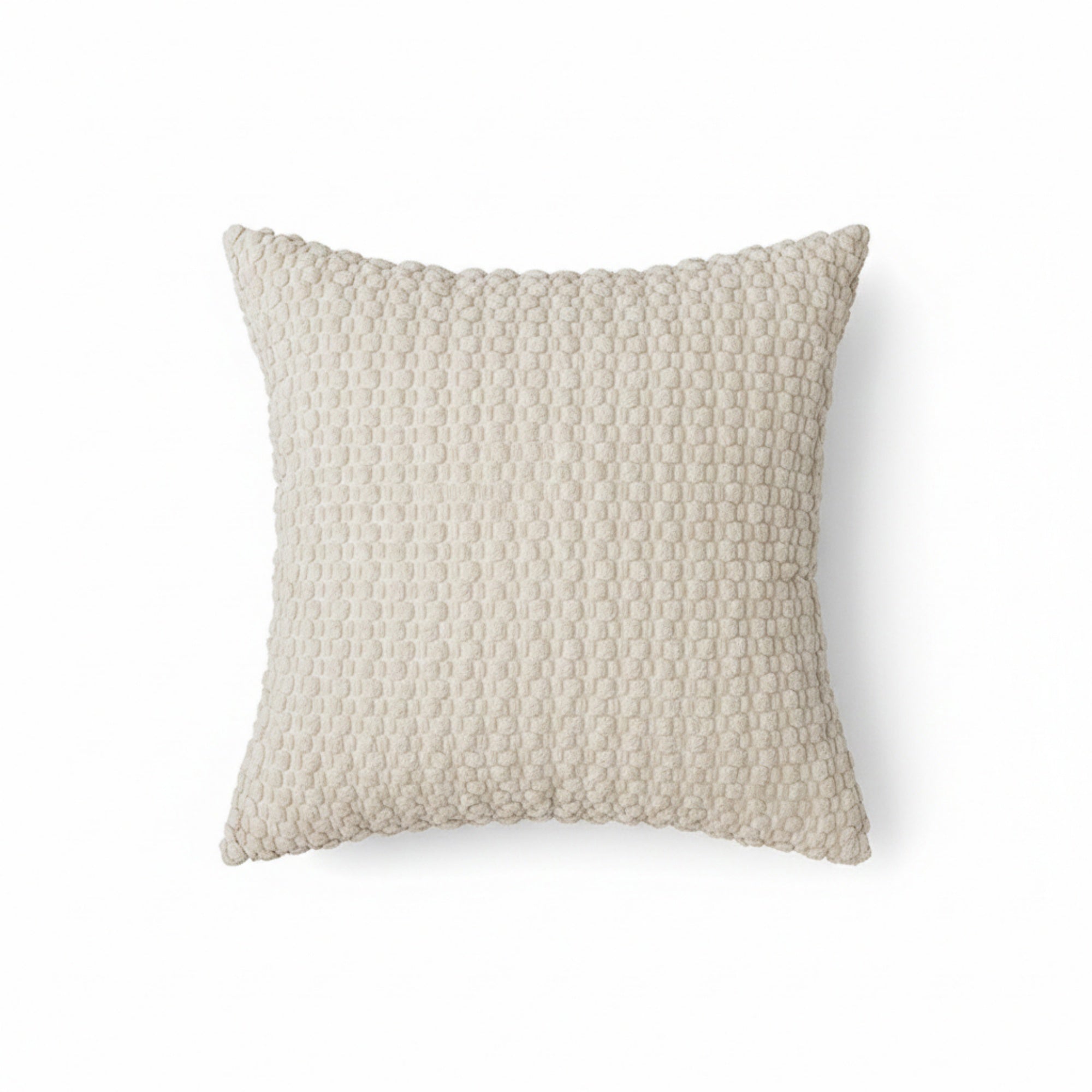Anna-Kaci Woven Textured Decorative Throw Pillow Covers 2 Pack with Chunky Knit Pattern Square Cushion Covers 17.7x17.7in