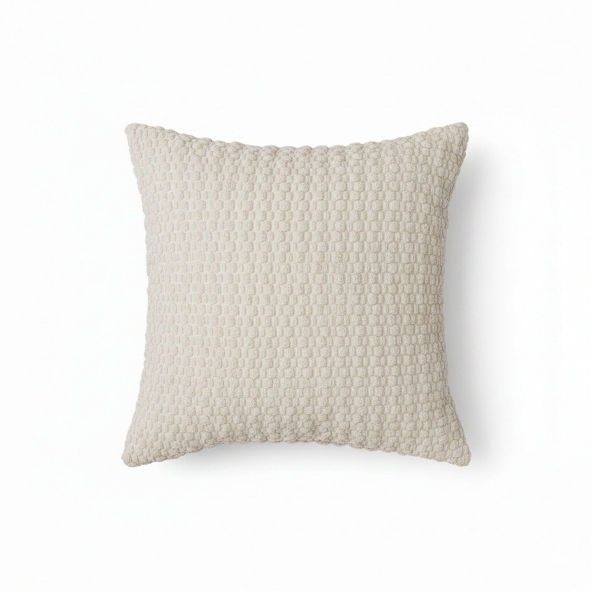 Anna-Kaci Woven Textured Decorative Throw Pillow Covers 2 Pack with Chunky Knit Pattern Square Cushion Covers 17.7x17.7in