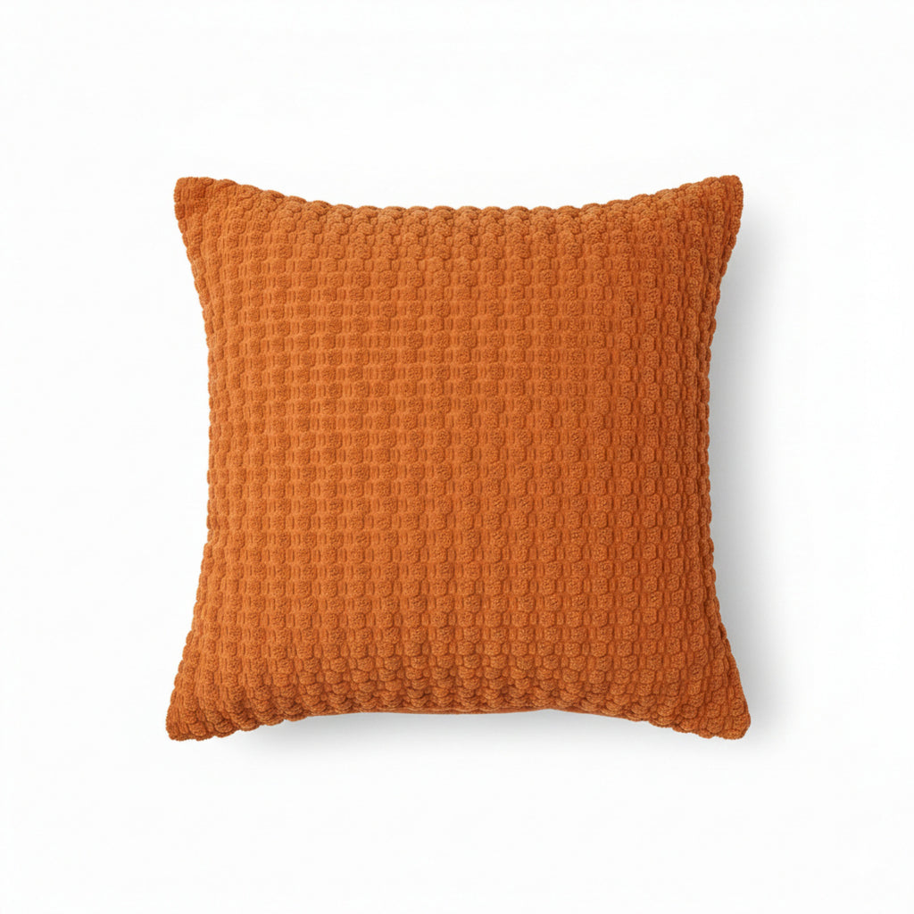 Anna-Kaci Woven Textured Decorative Throw Pillow Covers 2 Pack with Chunky Knit Pattern Square Cushion Covers 17.7x17.7in