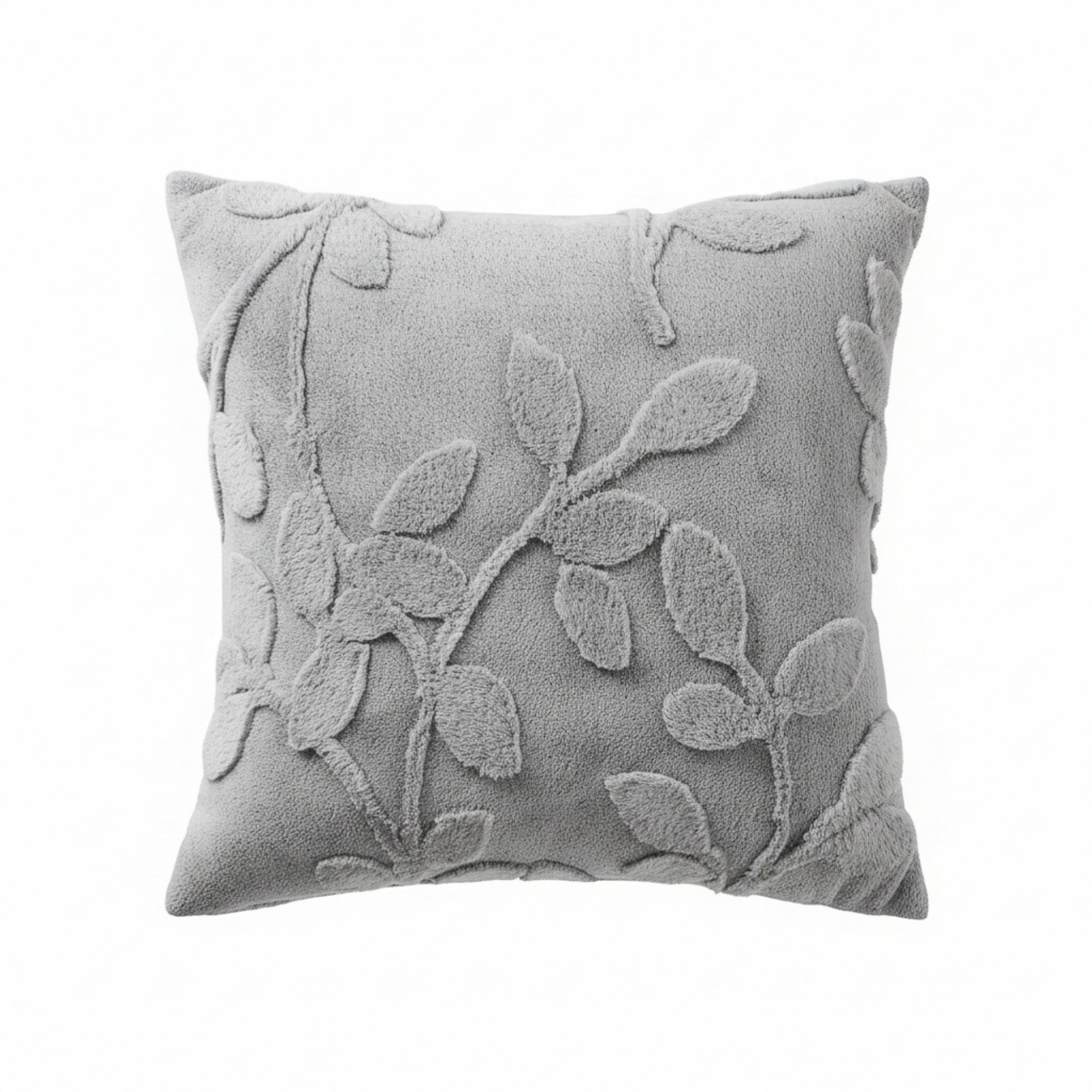Anna-Kaci Embossed Botanical Decorative Throw Pillow Cover 1 Pack with Floral Vine Pattern Square Cushion Cover 17.7x17.7in