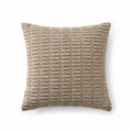 Anna-Kaci Striped Textured Decorative Throw Pillow Covers 2 Pack with Ribbed Chenille Surface Square Cushion Covers 17.7x17.7in