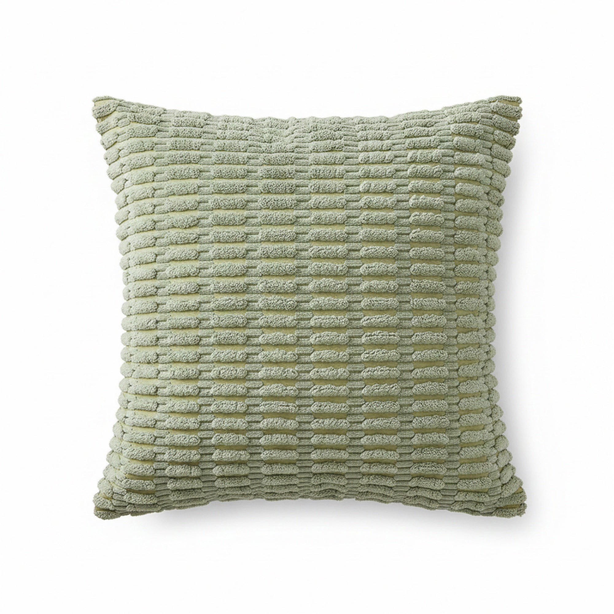 Anna-Kaci Striped Textured Decorative Throw Pillow Covers 2 Pack with Ribbed Chenille Surface Square Cushion Covers 17.7x17.7in
