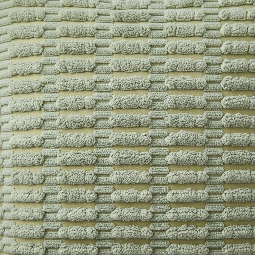 Anna-Kaci Striped Textured Decorative Throw Pillow Covers 2 Pack with Ribbed Chenille Surface Square Cushion Covers 17.7x17.7in