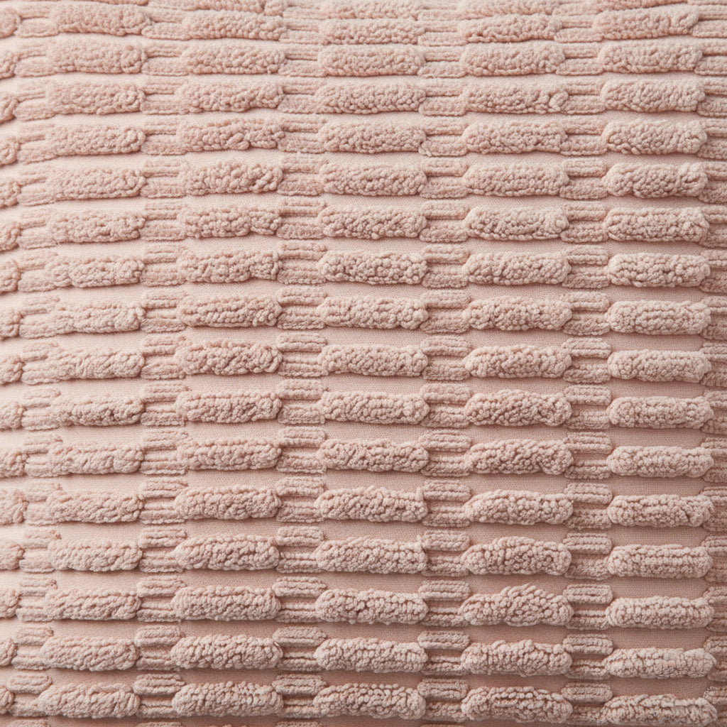 Anna-Kaci Striped Textured Decorative Throw Pillow Covers 2 Pack with Ribbed Chenille Surface Square Cushion Covers 17.7x17.7in