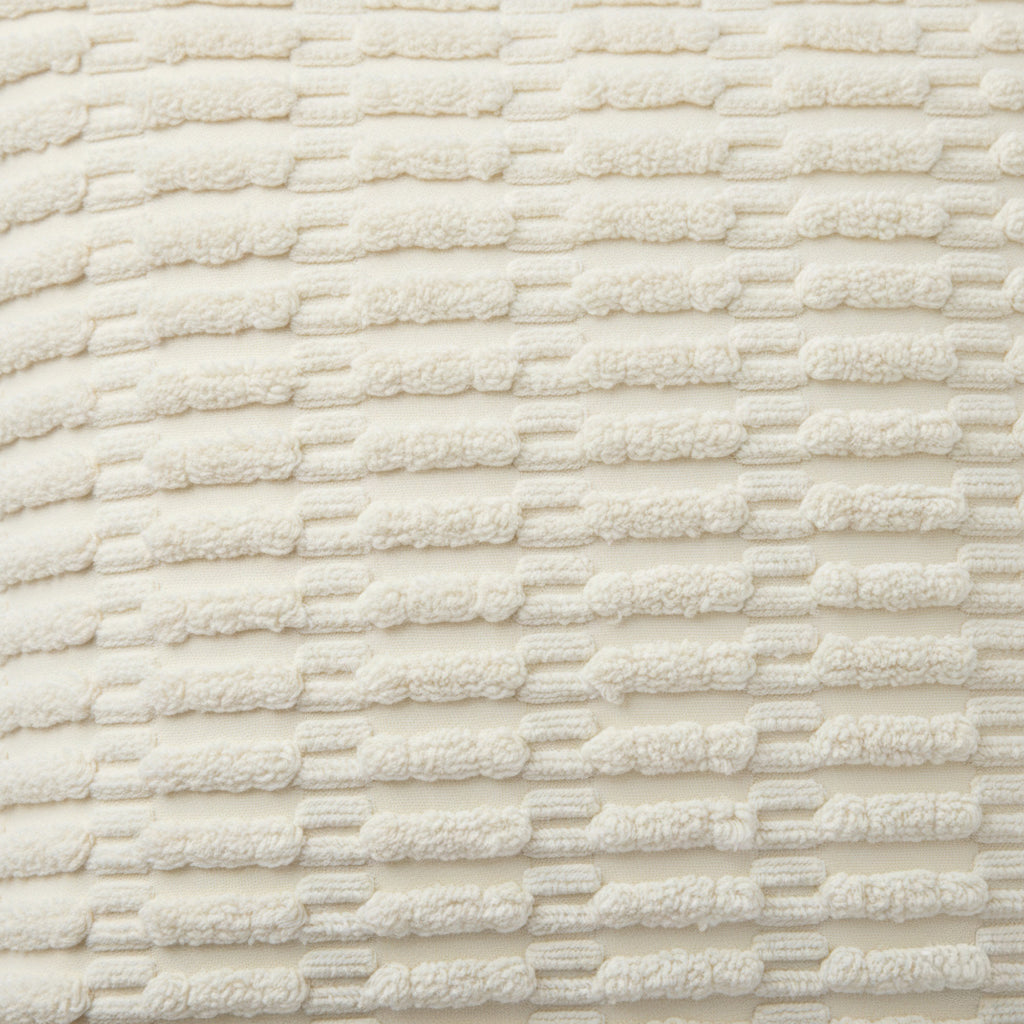 Anna-Kaci Striped Textured Decorative Throw Pillow Covers 2 Pack with Ribbed Chenille Surface Square Cushion Covers 17.7x17.7in