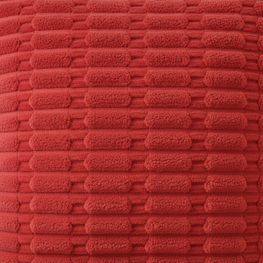 Anna-Kaci Striped Textured Decorative Throw Pillow Covers 2 Pack with Ribbed Chenille Surface Square Cushion Covers 17.7x17.7in