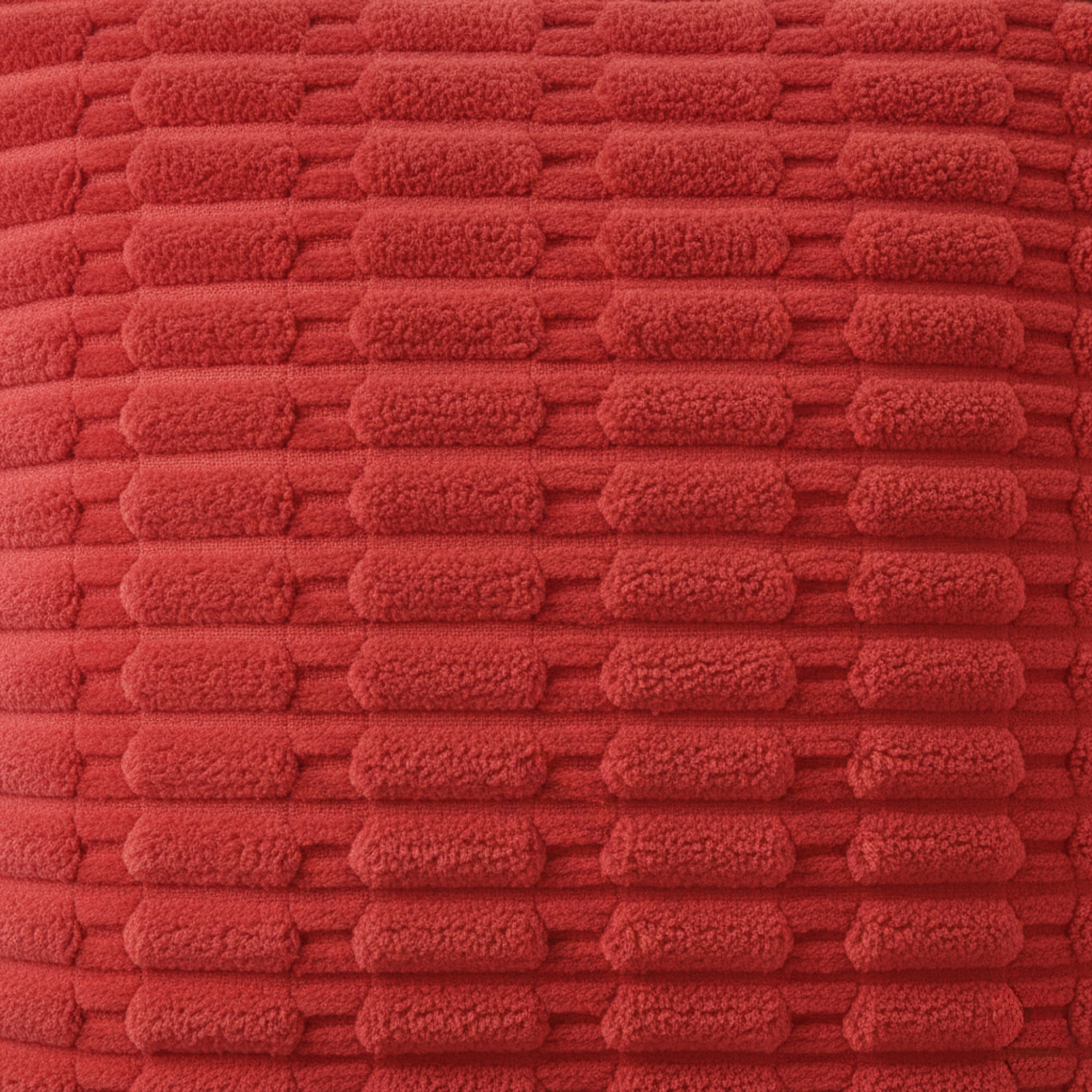 Anna-Kaci Striped Textured Decorative Throw Pillow Covers 2 Pack with Ribbed Chenille Surface Square Cushion Covers 17.7x17.7in