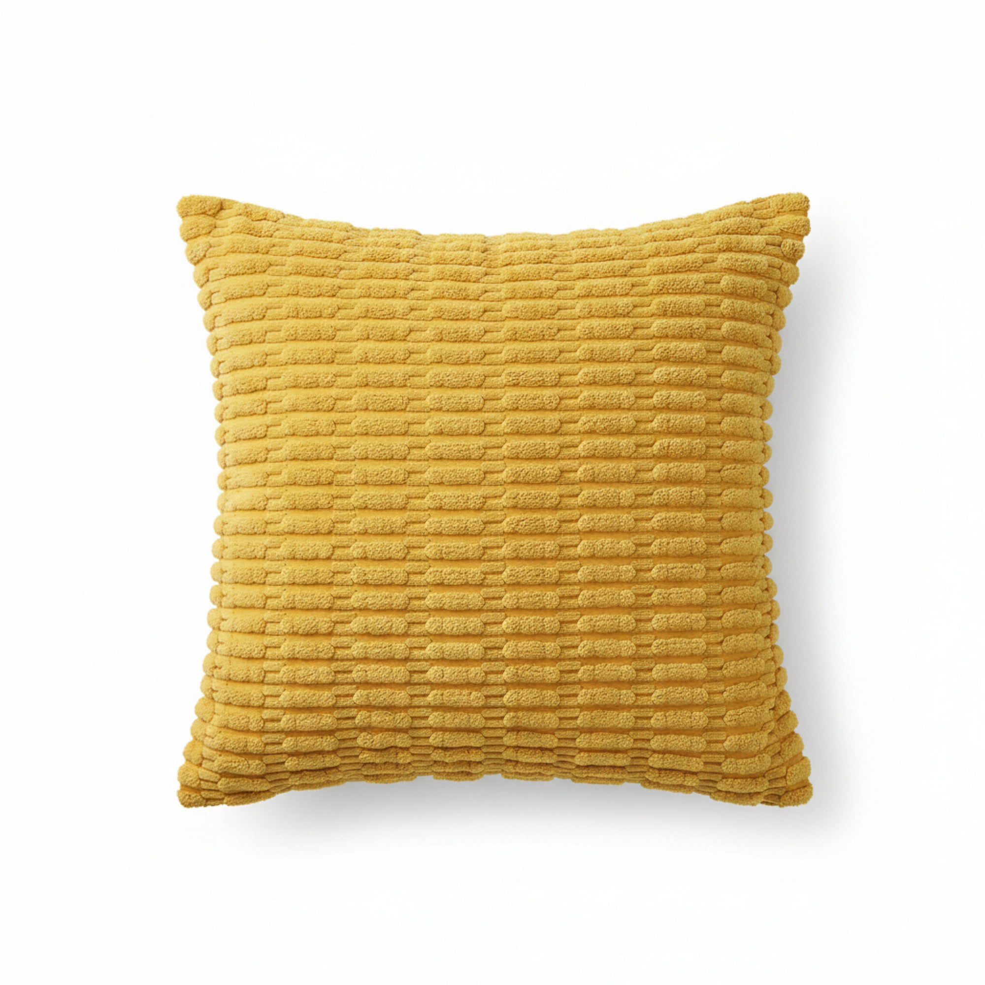 Anna-Kaci Striped Textured Decorative Throw Pillow Covers 2 Pack with Ribbed Chenille Surface Square Cushion Covers 17.7x17.7in