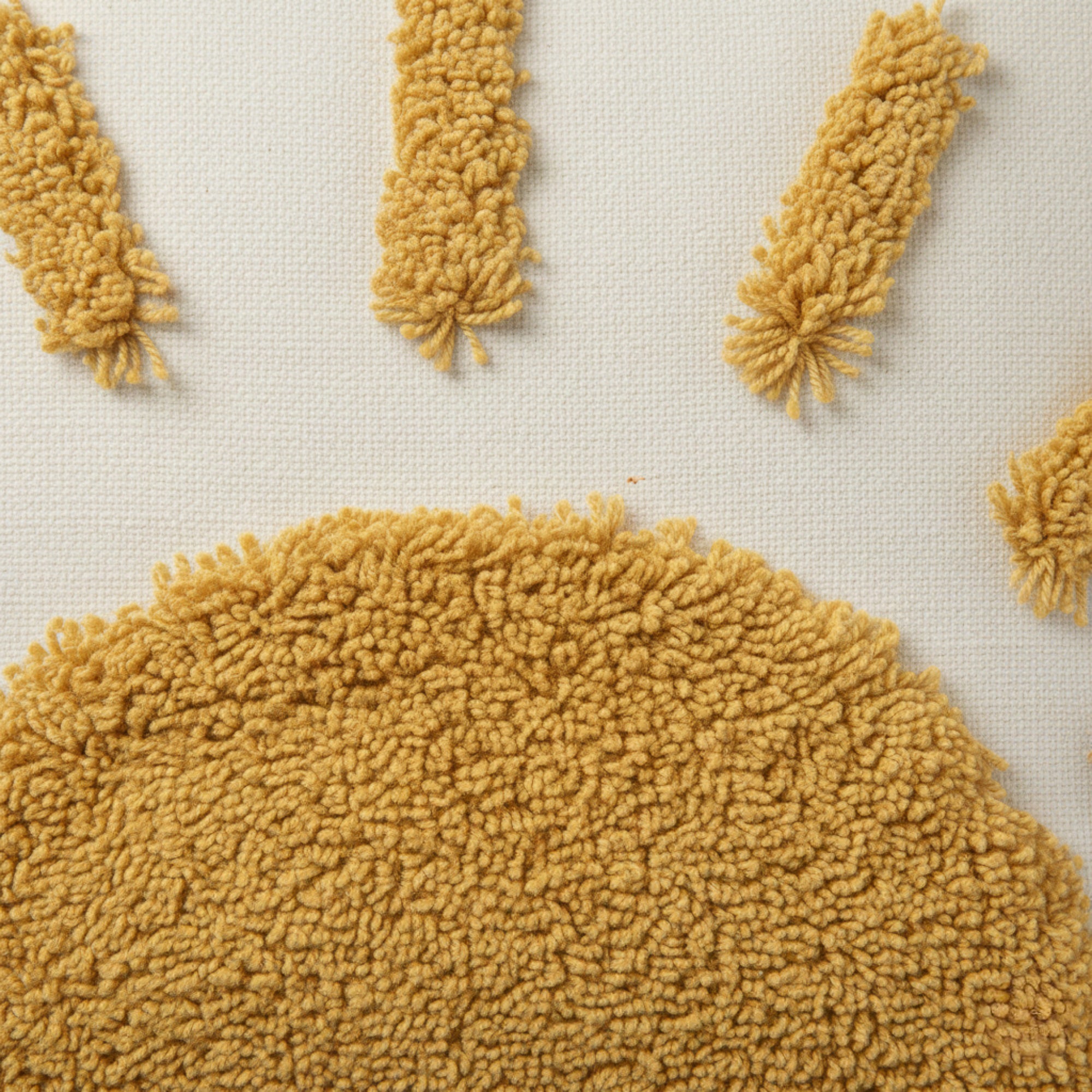 Anna-Kaci Tufted Sun Decorative Throw Pillow with Textured Embroidery and Tassel Corners