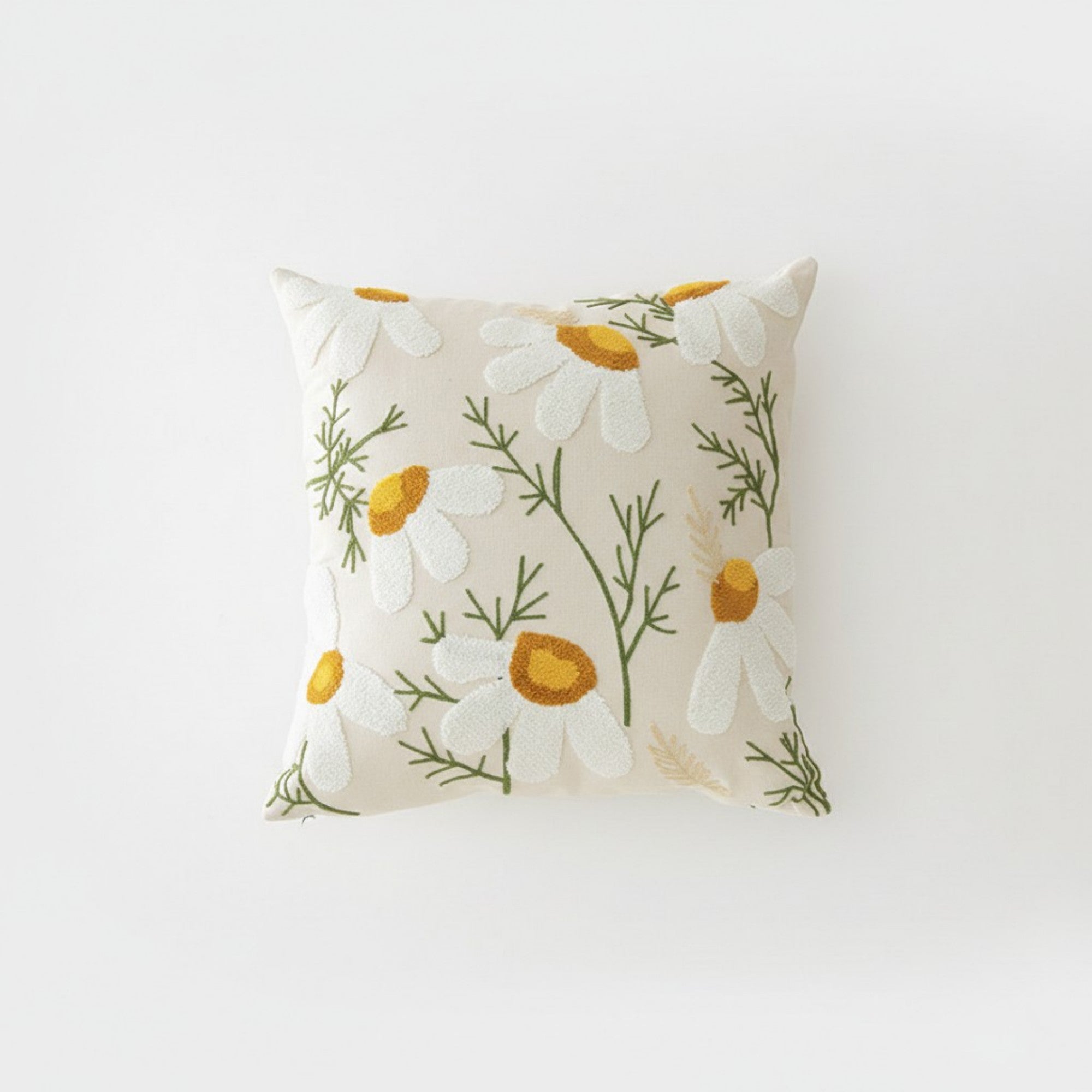 Anna-Kaci Decorative Floral Throw Pillow Cover Soft Textured Fabric Square Cushion Cover Single Pack