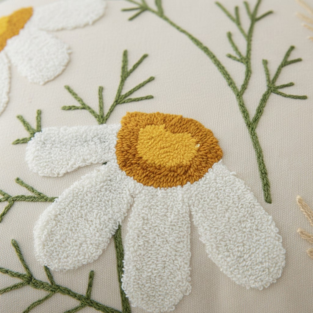 Anna-Kaci Decorative Floral Throw Pillow Cover Soft Textured Fabric Square Cushion Cover Single Pack