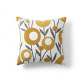 Anna-Kaci Decorative Embroidered Botanical Throw Pillow Cover Textured Fabric Square Cushion Cover Single Pack