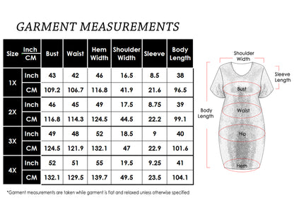 Anna-Kaci Womens Plus Size Short Sleeve Sequin Dresses V Neck T Shirt Shift Sparkle Dress