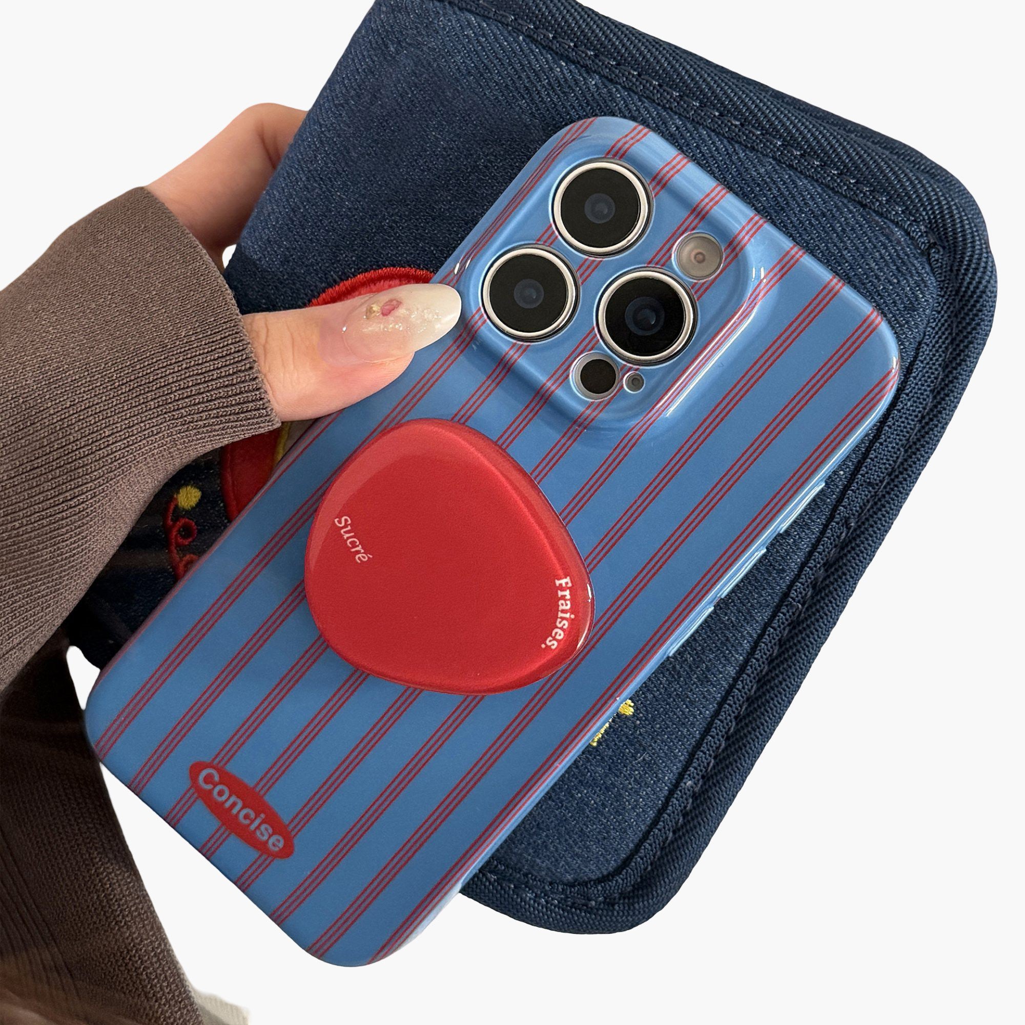 Anna-Kaci Graphic Phone Case with Glossy Finish Raised Grip Accent and Protective Slim Fit