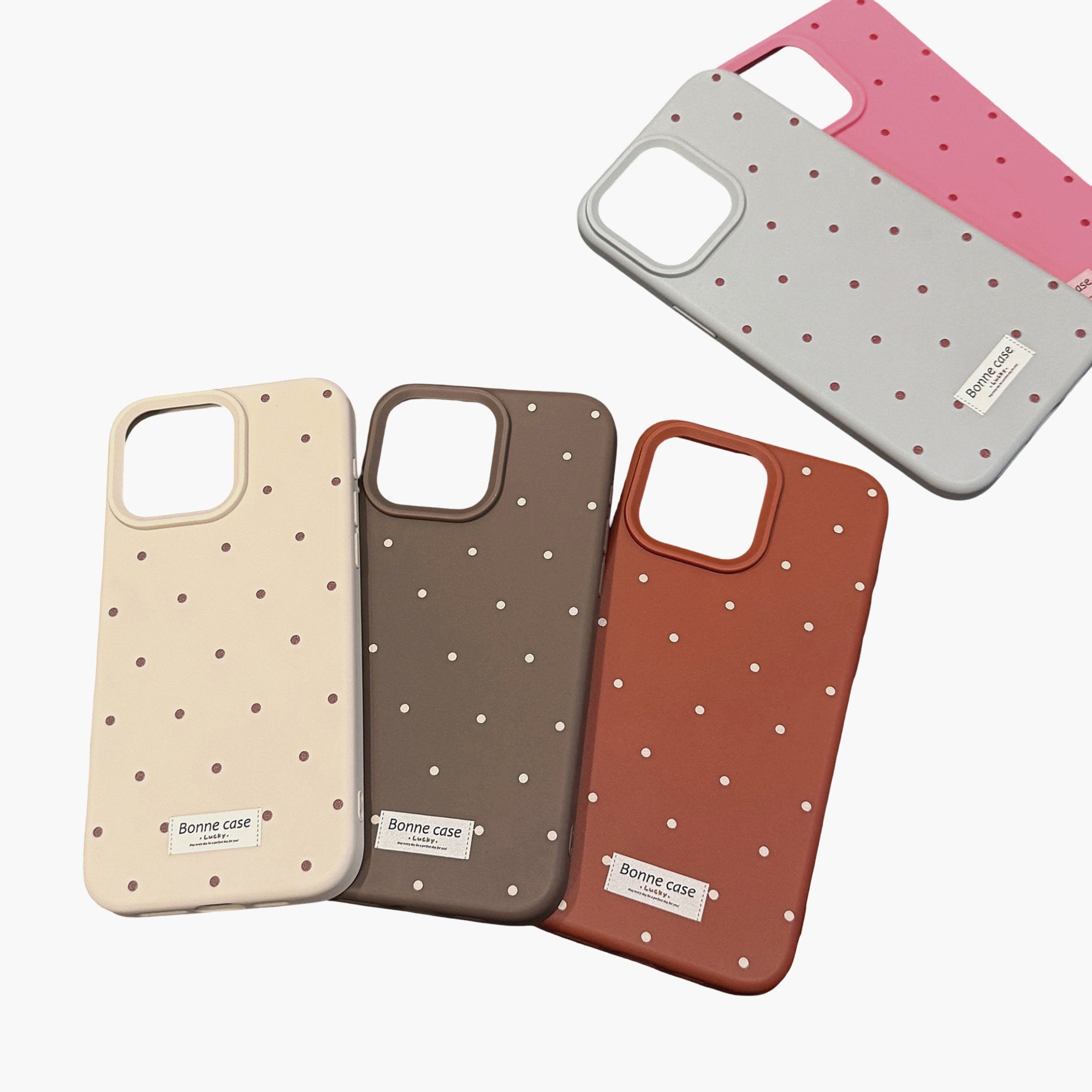 Anna-Kaci Polka Dot Phone Case with Soft Touch Finish Slim Protective Cover