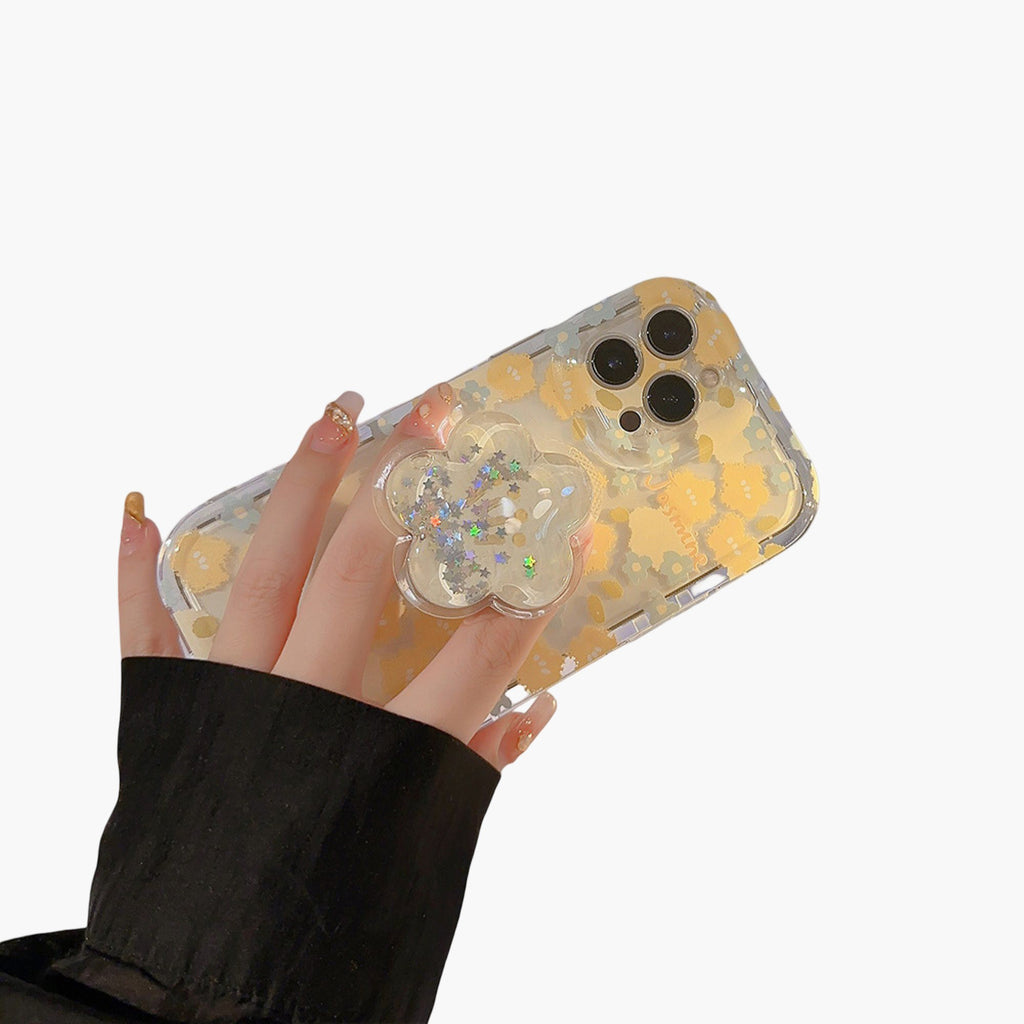 Anna-Kaci Floral Phone Case with Built In Phone Stand Clear Slim Protective Cover