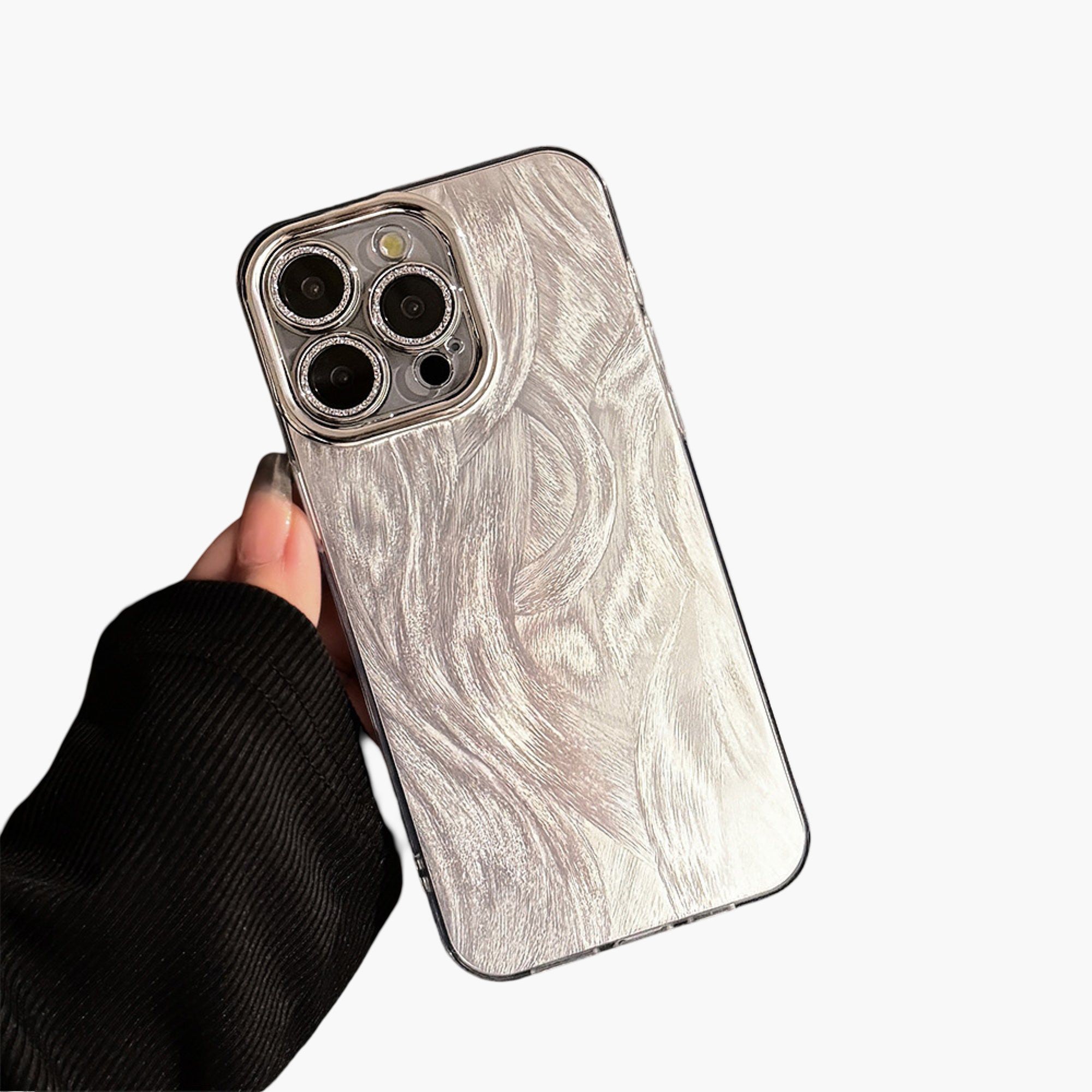 Anna-Kaci Textured Shimmer Phone Case Slim Protective Cover Minimalist Design