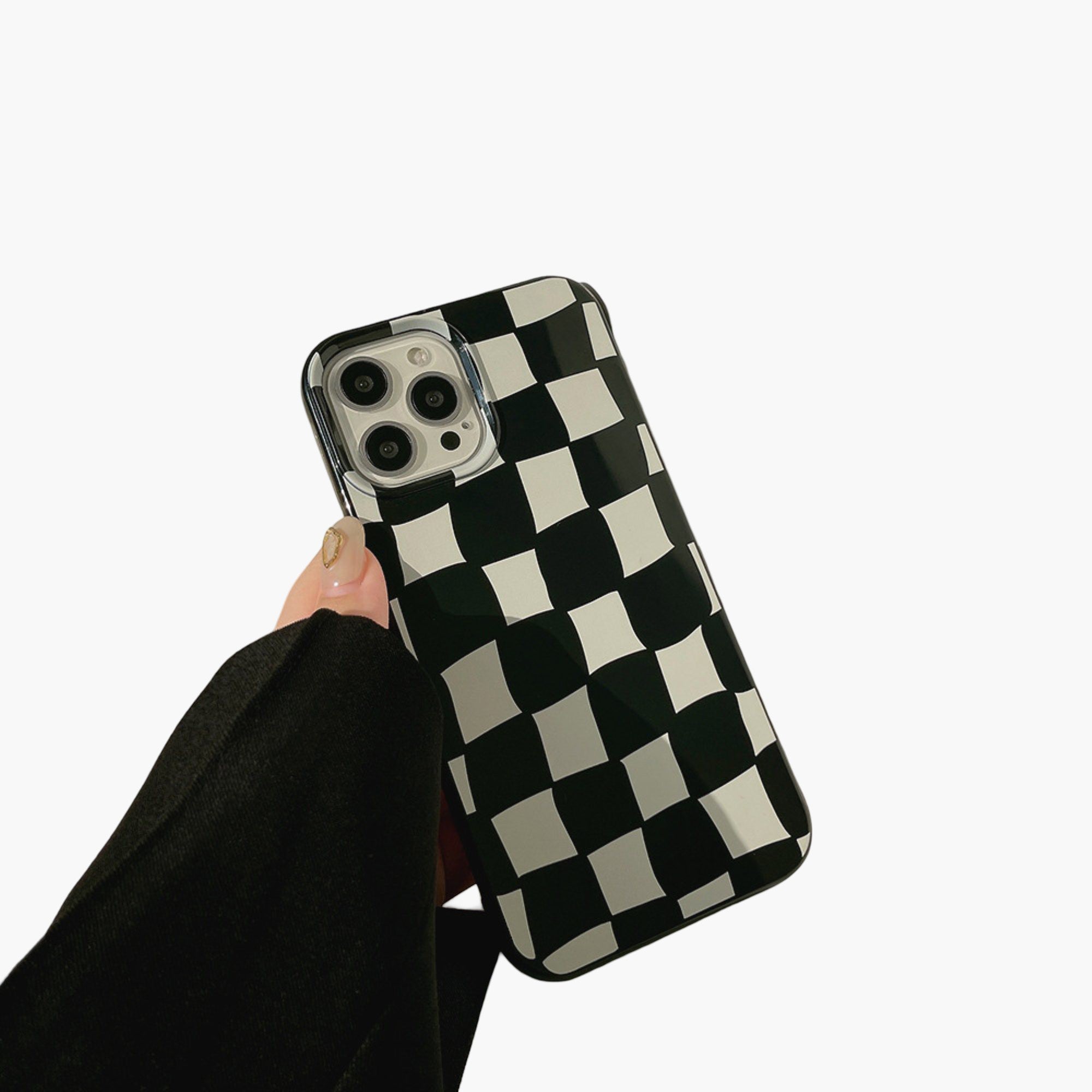 Anna-Kaci Geometric Pattern Phone Case Slim Protective Cover Modern Design