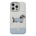 Embroidered Puppy Phone Case Slim Protective Cover Cute Design