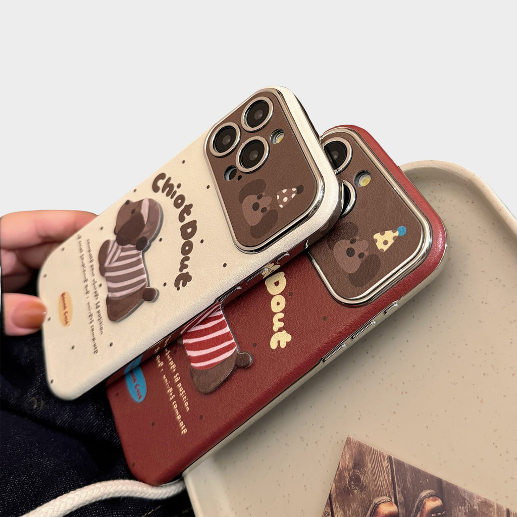 Anna-Kaci Cute Puppy Graphic Phone Case Slim Protective Cover Playful Design