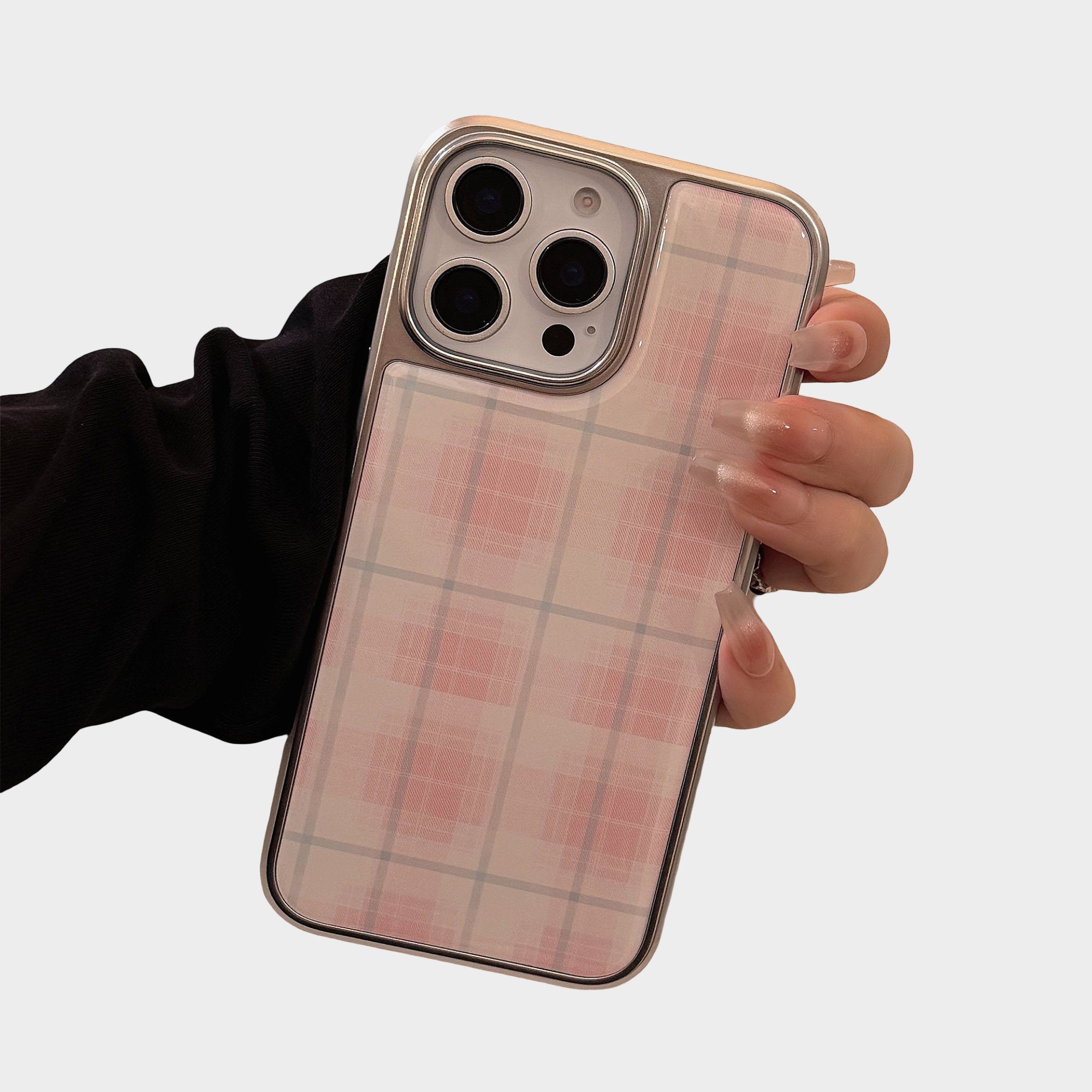 Anna-Kaci Plaid Pattern Phone Case Slim Protective Cover Soft Gloss Finish