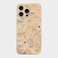 Anna-Kaci Bow Accent Phone Case with Textured Wave Finish and Decorative Crystal Details