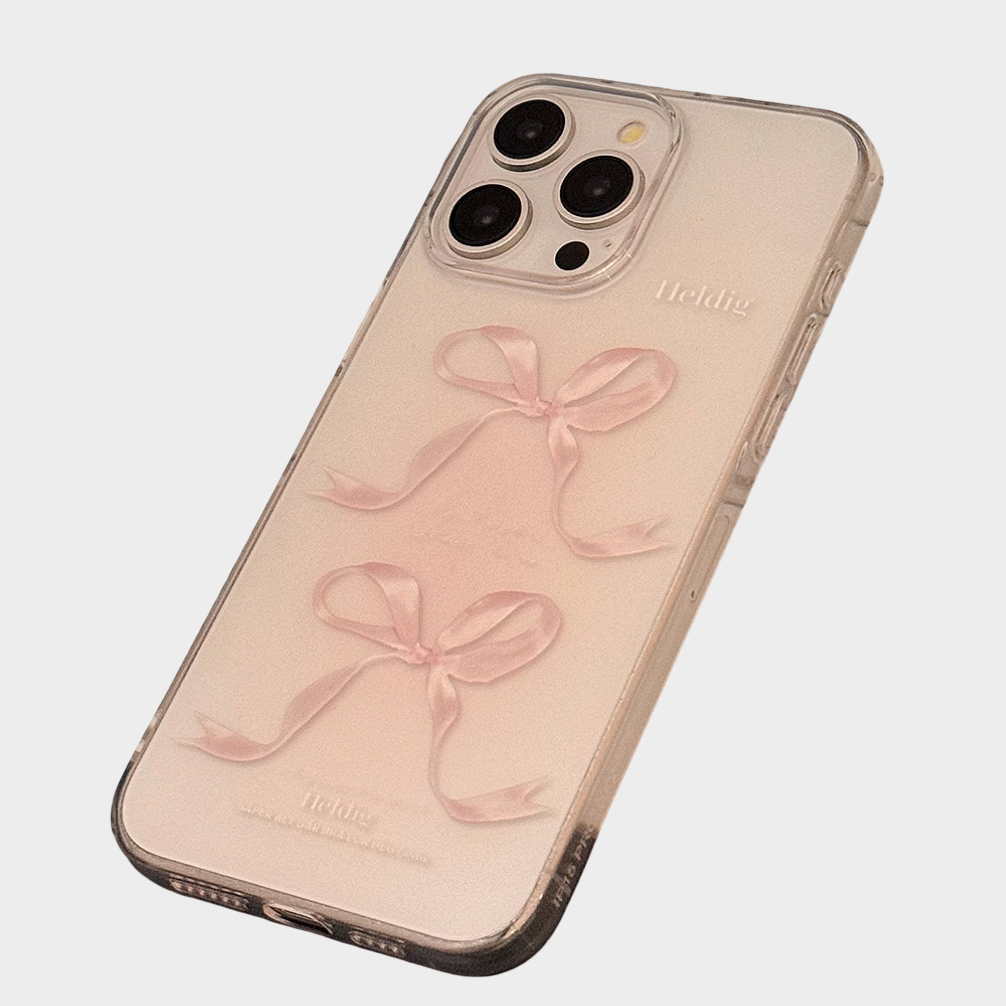 Anna-Kaci Bow Print Phone Case with Frosted Clear Finish and Slim Protective Design