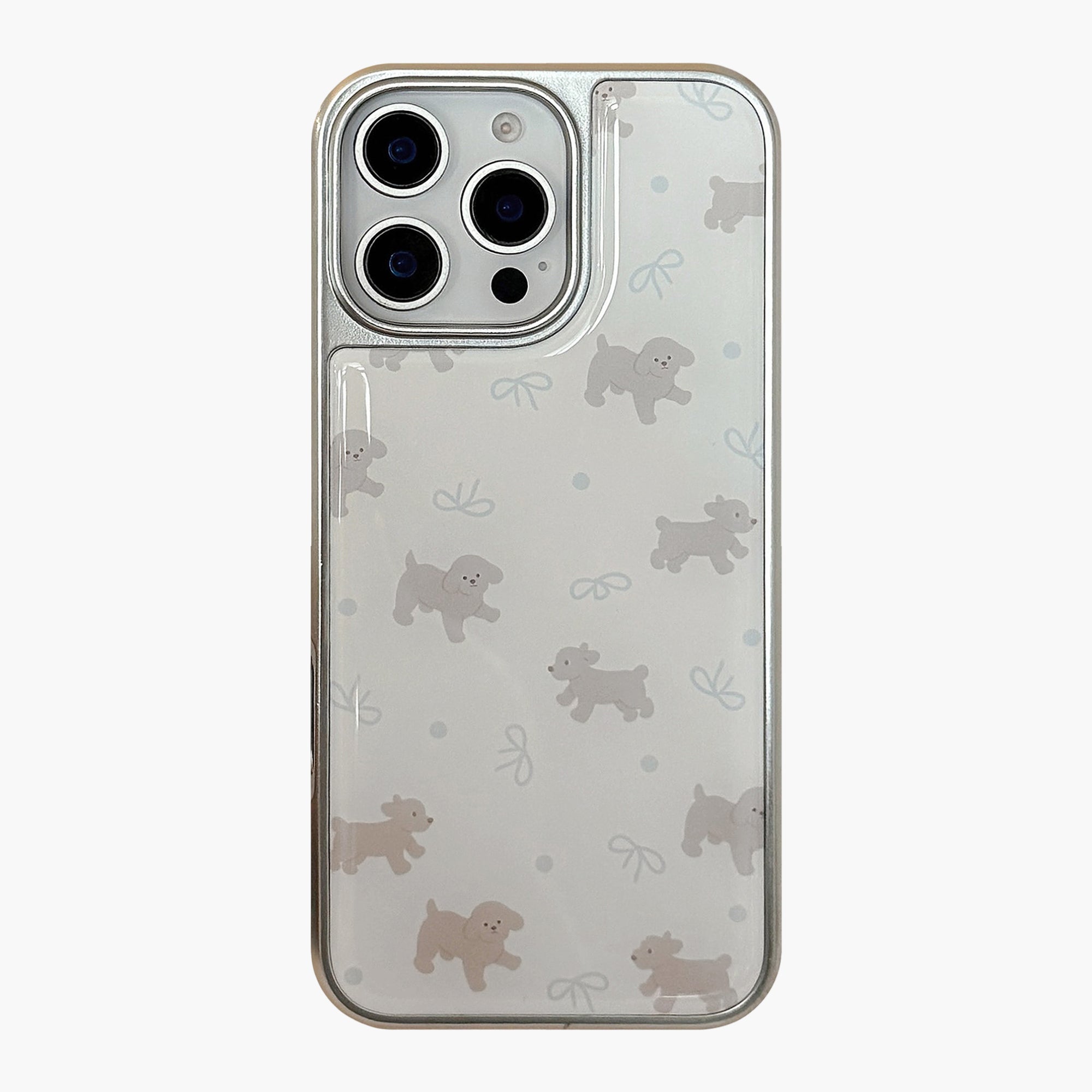 Anna-Kaci Clear Phone Case with Puppy Print Pattern Cute Dog Design Lightweight Protective Cover