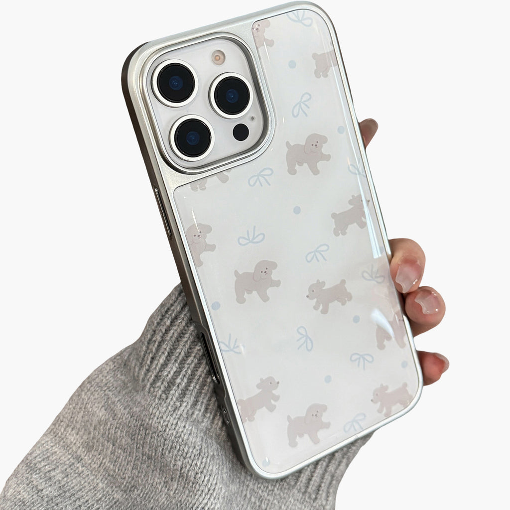 Anna-Kaci Clear Phone Case with Puppy Print Pattern Cute Dog Design Lightweight Protective Cover